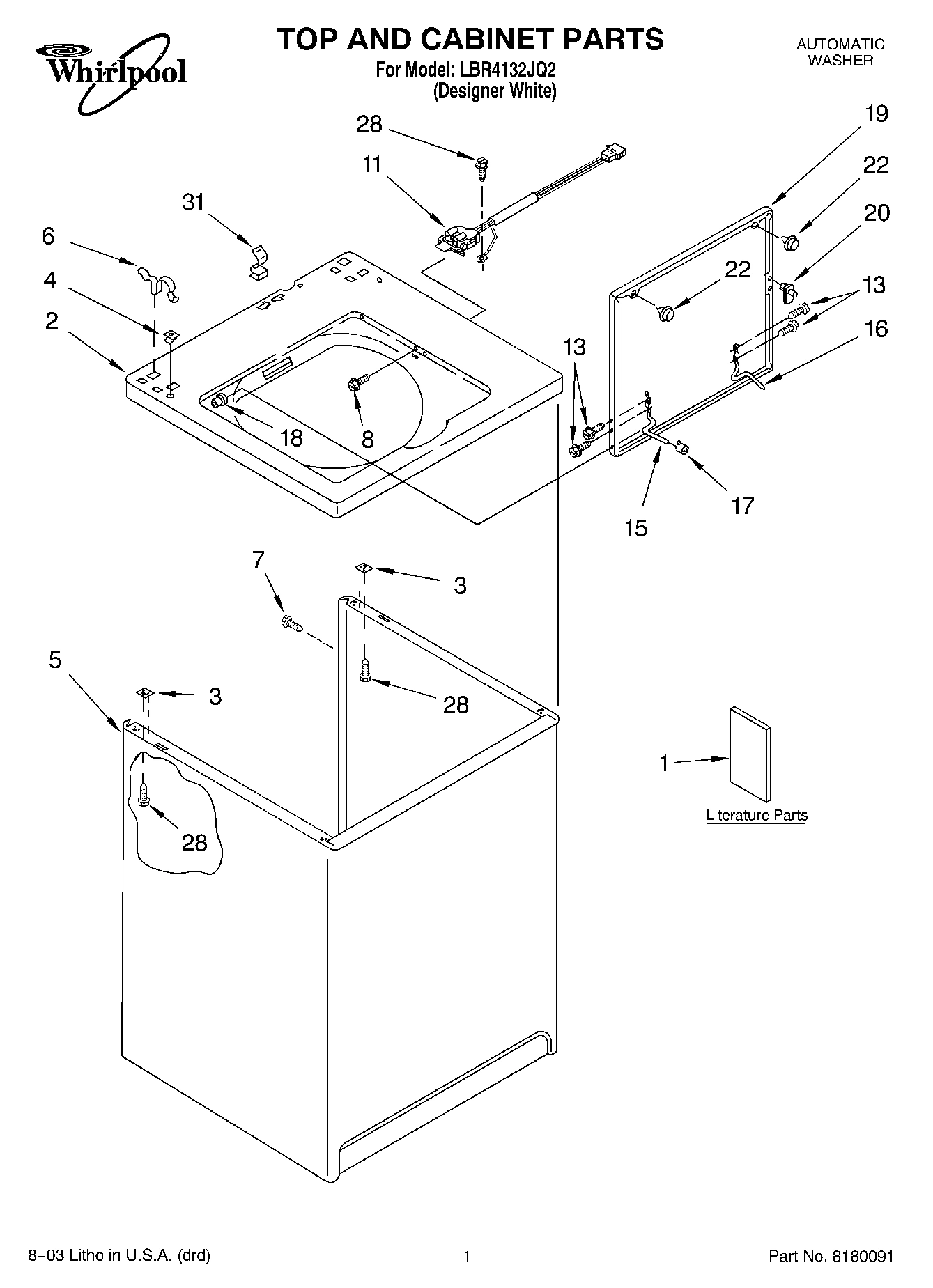 01 - TOP AND CABINET PARTS