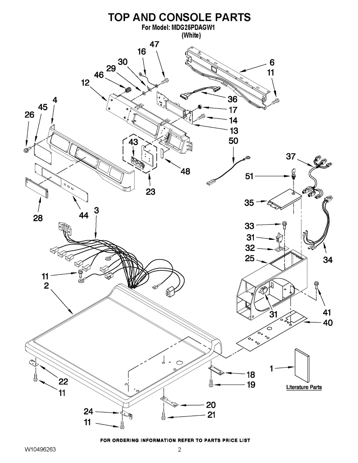 01 - TOP AND CONSOLE PARTS