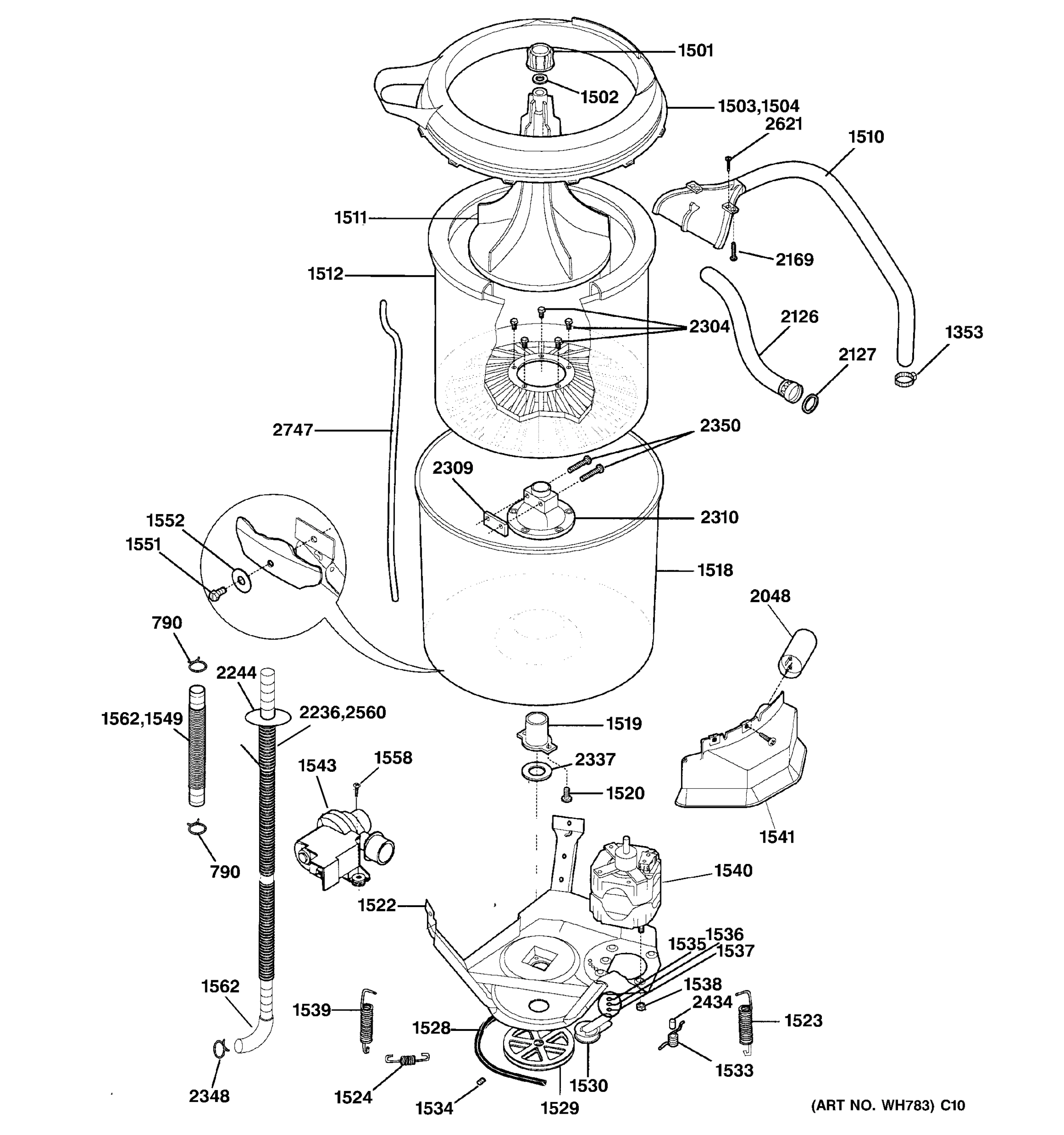 WASHER MOTOR & TUB