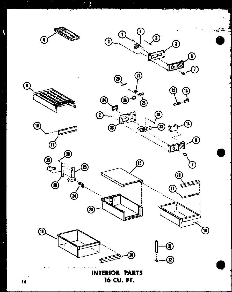 06 - INTERIOR PARTS 16 CU. FT.