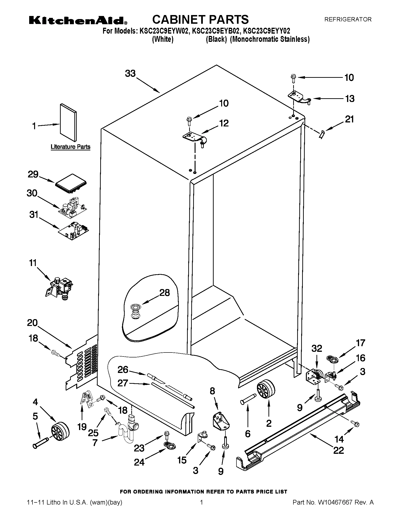 01 - CABINET PARTS