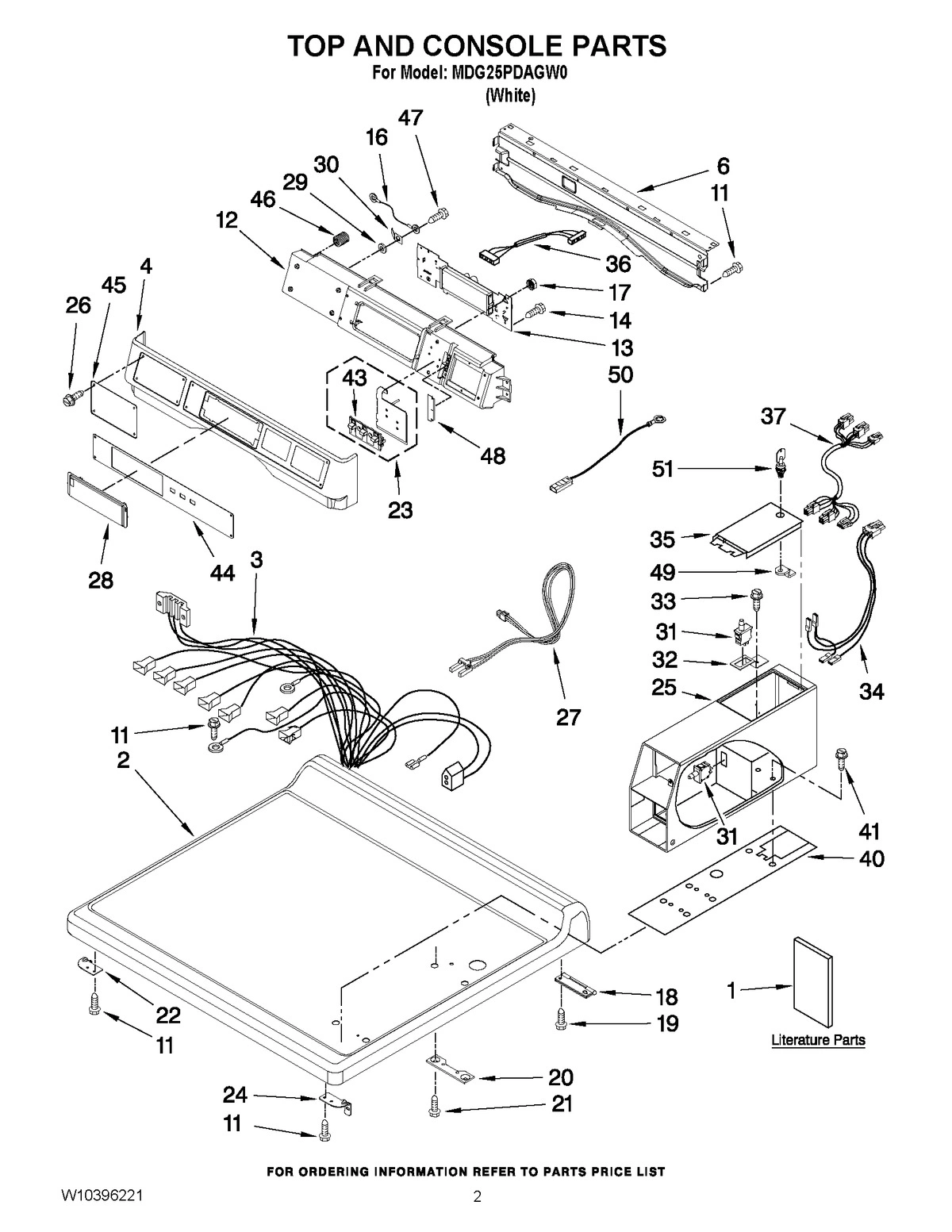 01 - TOP AND CONSOLE PARTS