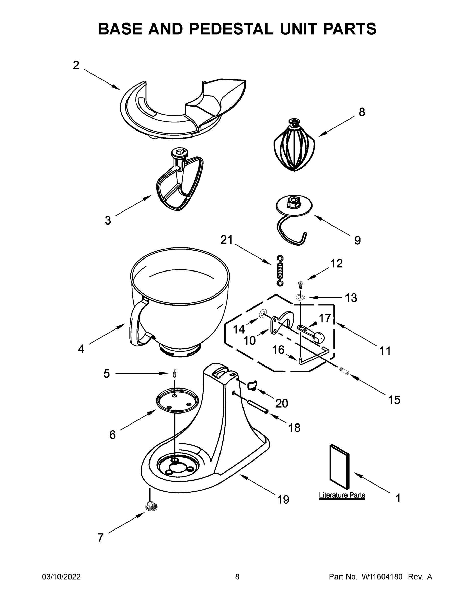 05 - BASE AND PEDESTAL UNIT PARTS