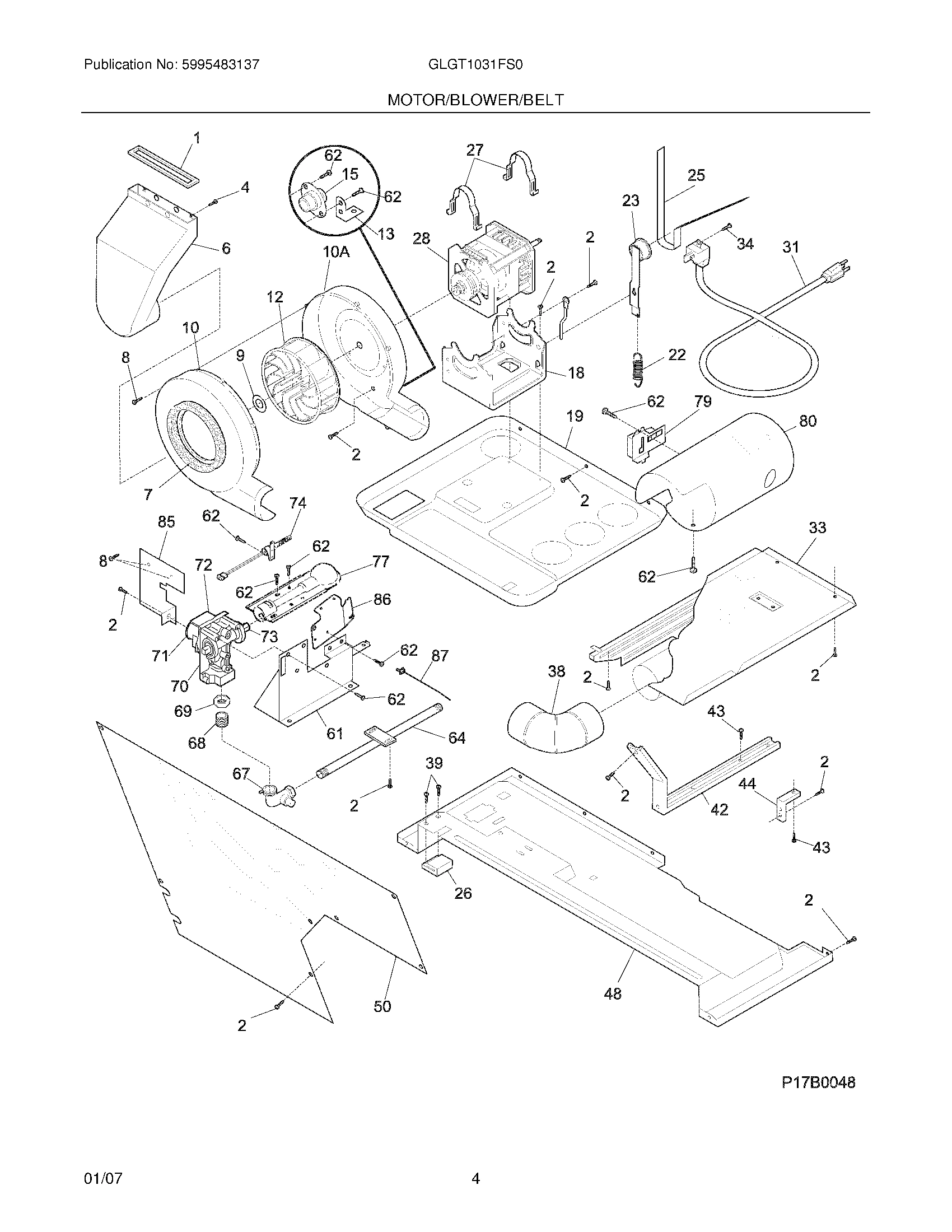 05 - MOTOR/BLOWER/BELT