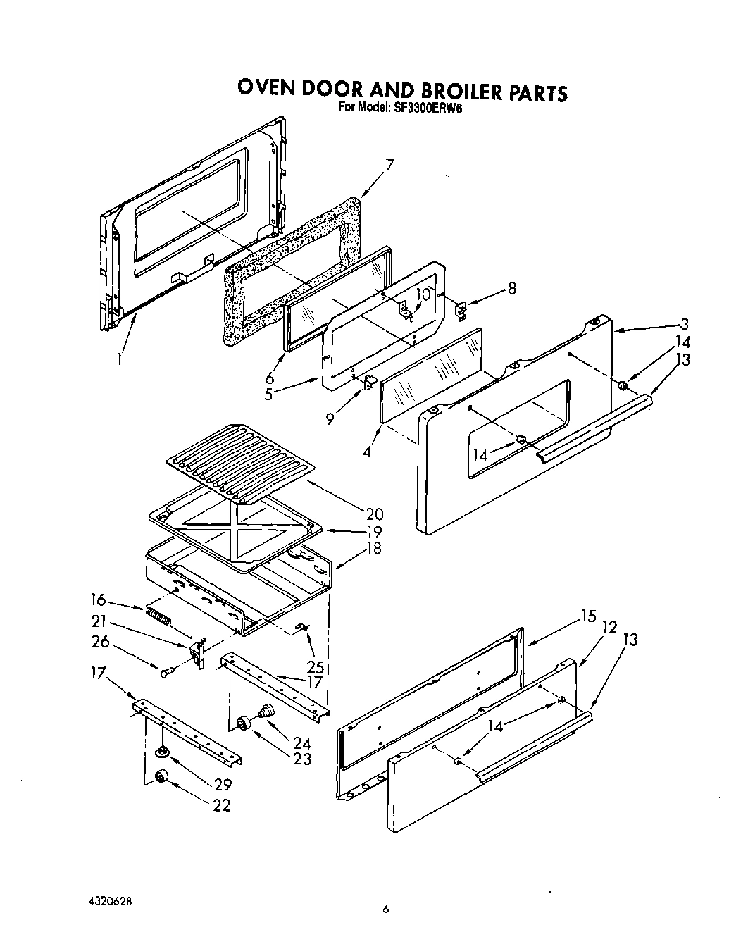 05 - OVEN DOOR AND BROILER