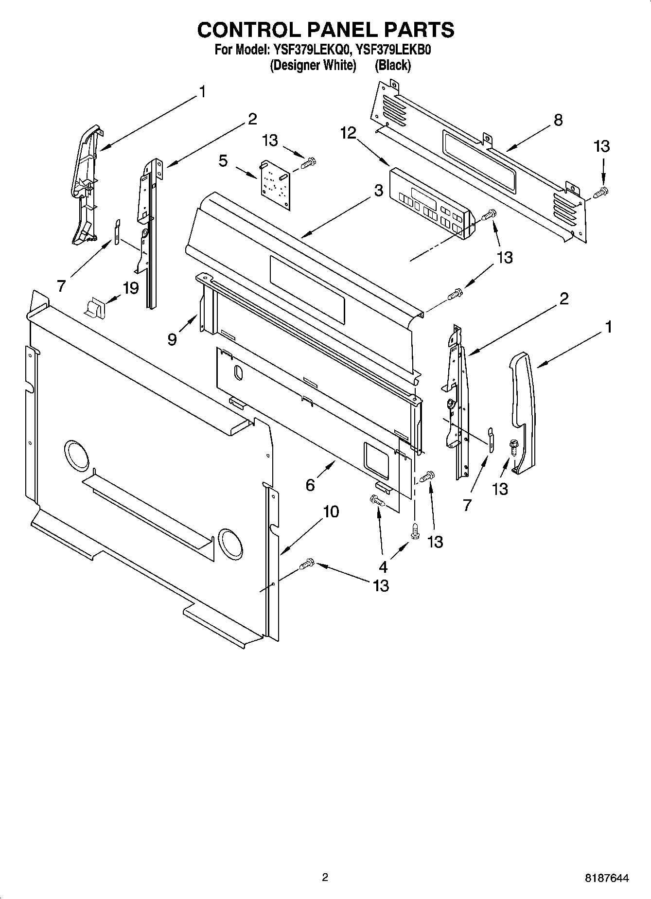 02 - CONTROL PANEL PARTS