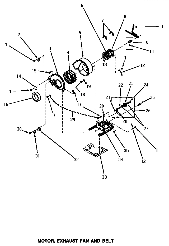 08 - MOTOR, EXHAUST FAN & BELT
