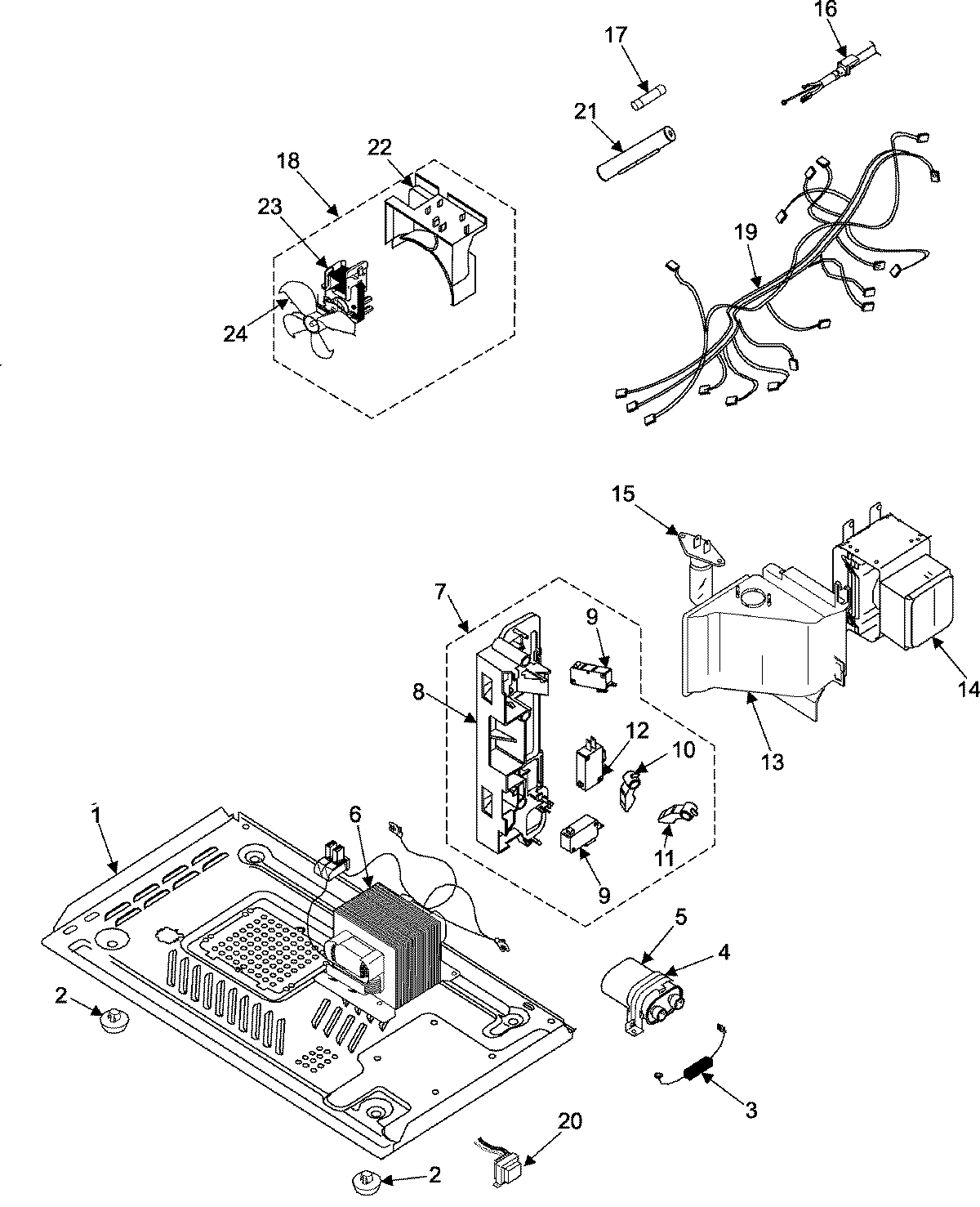 03 - INTERNAL CONTROL/LATCH ASSY/BASE
