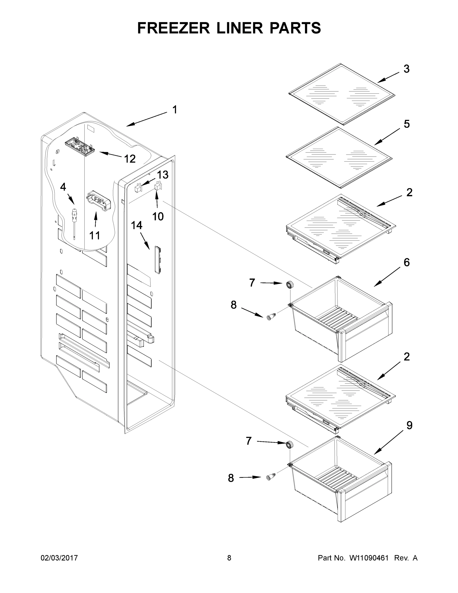 05 - FREEZER LINER PARTS