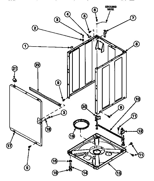 07 - FRONT PANEL, BASE ASSY AND CABINET ASSY