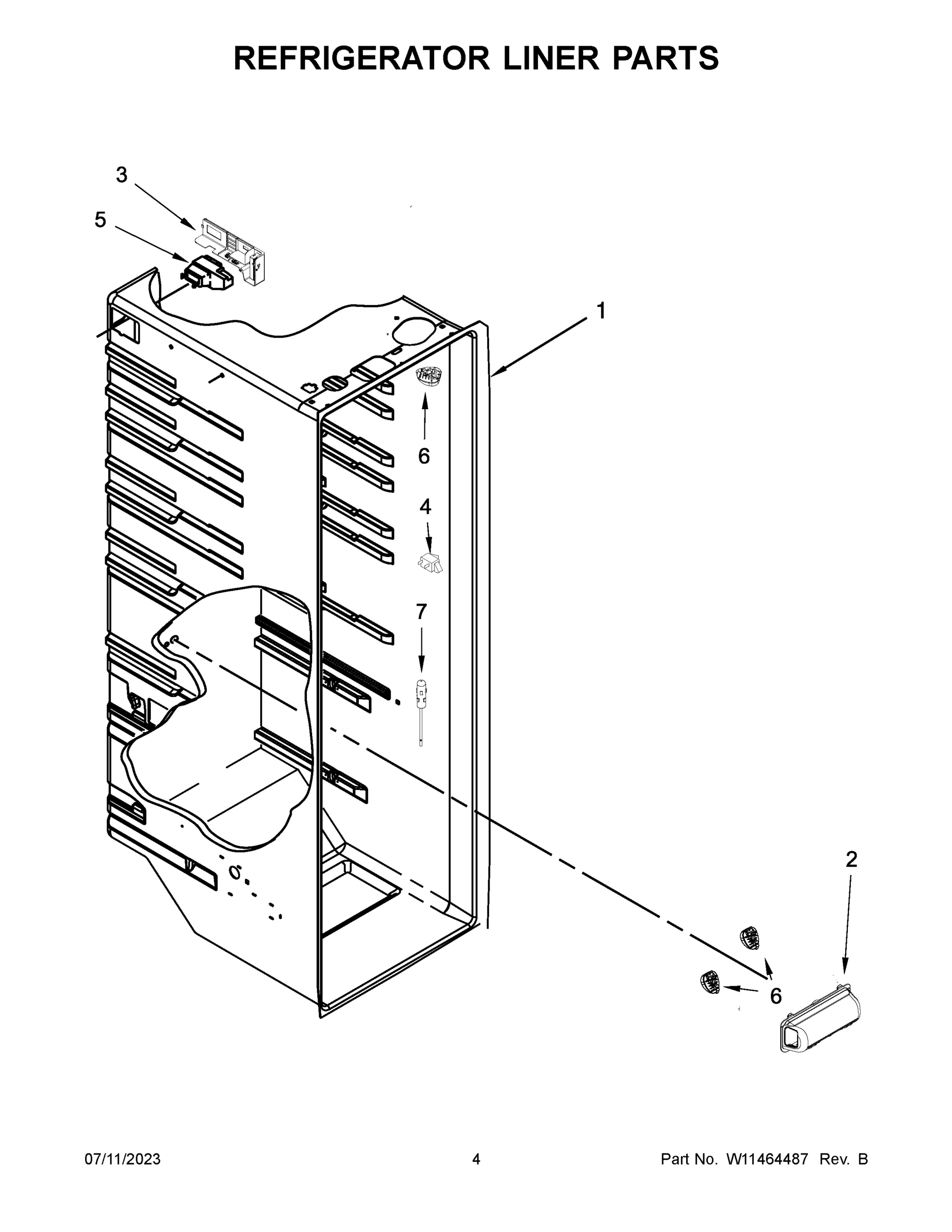 03 - REFRIGERATOR LINER PARTS