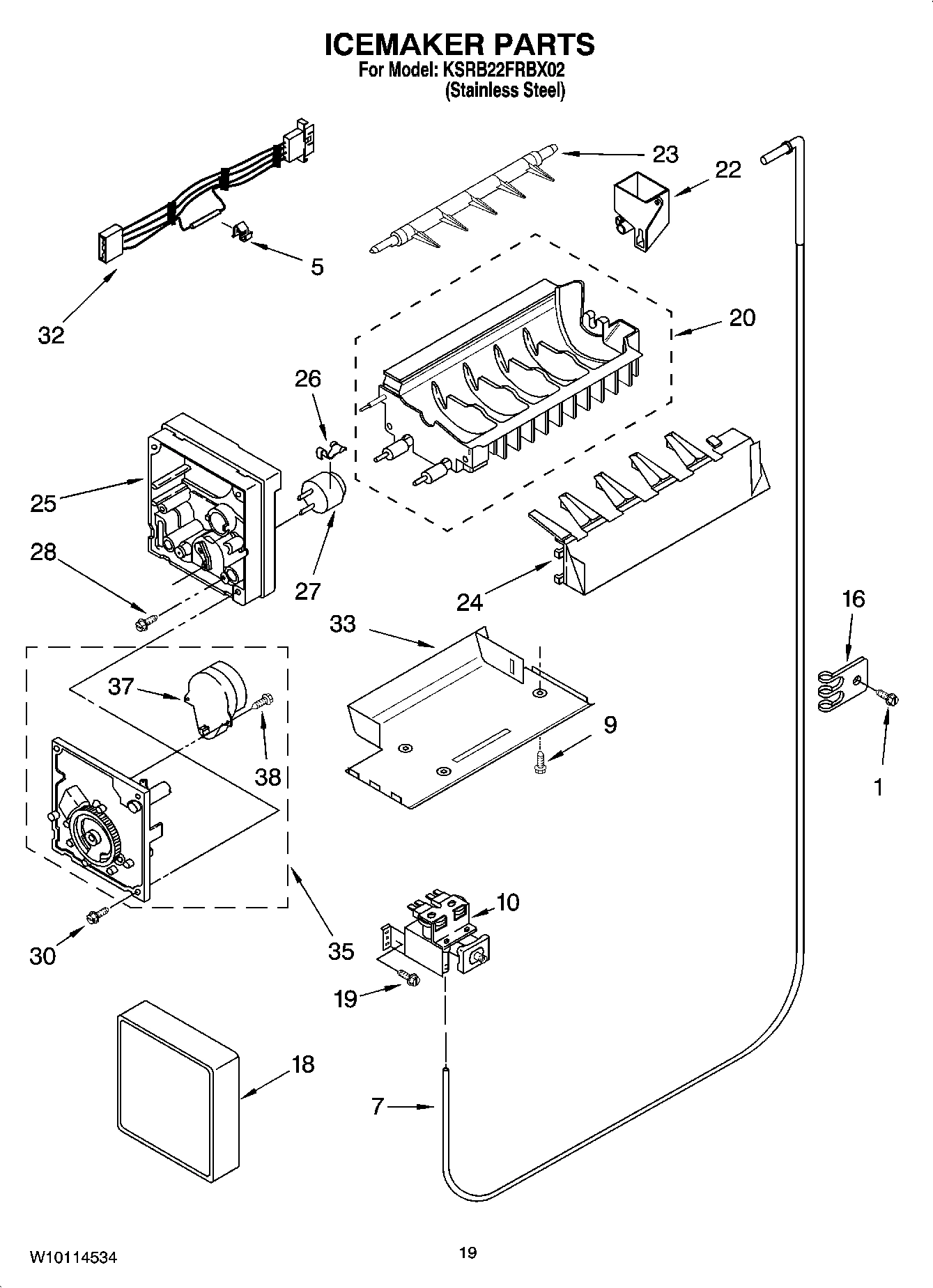 11 - ICEMAKER PARTS