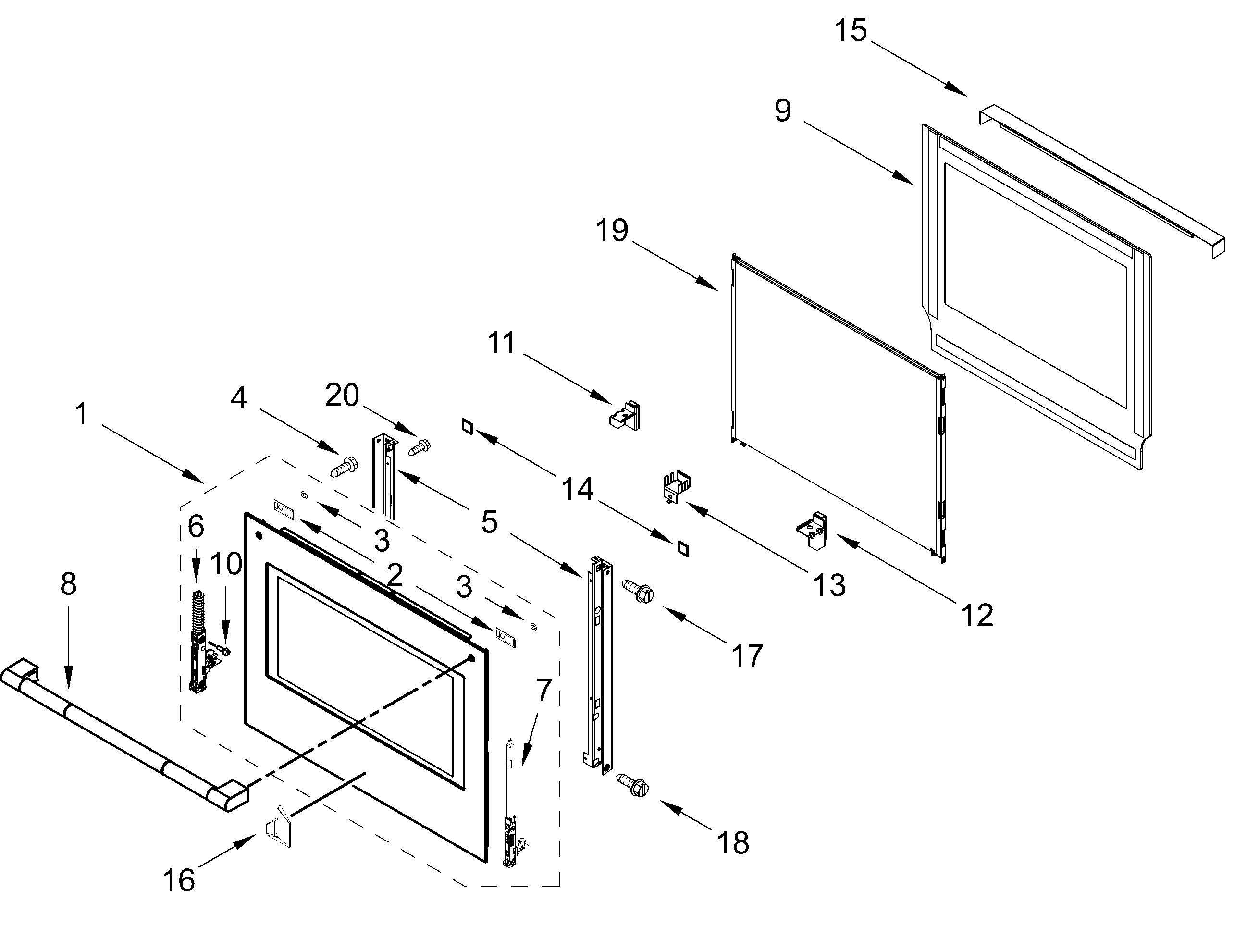 OVEN DOOR PARTS