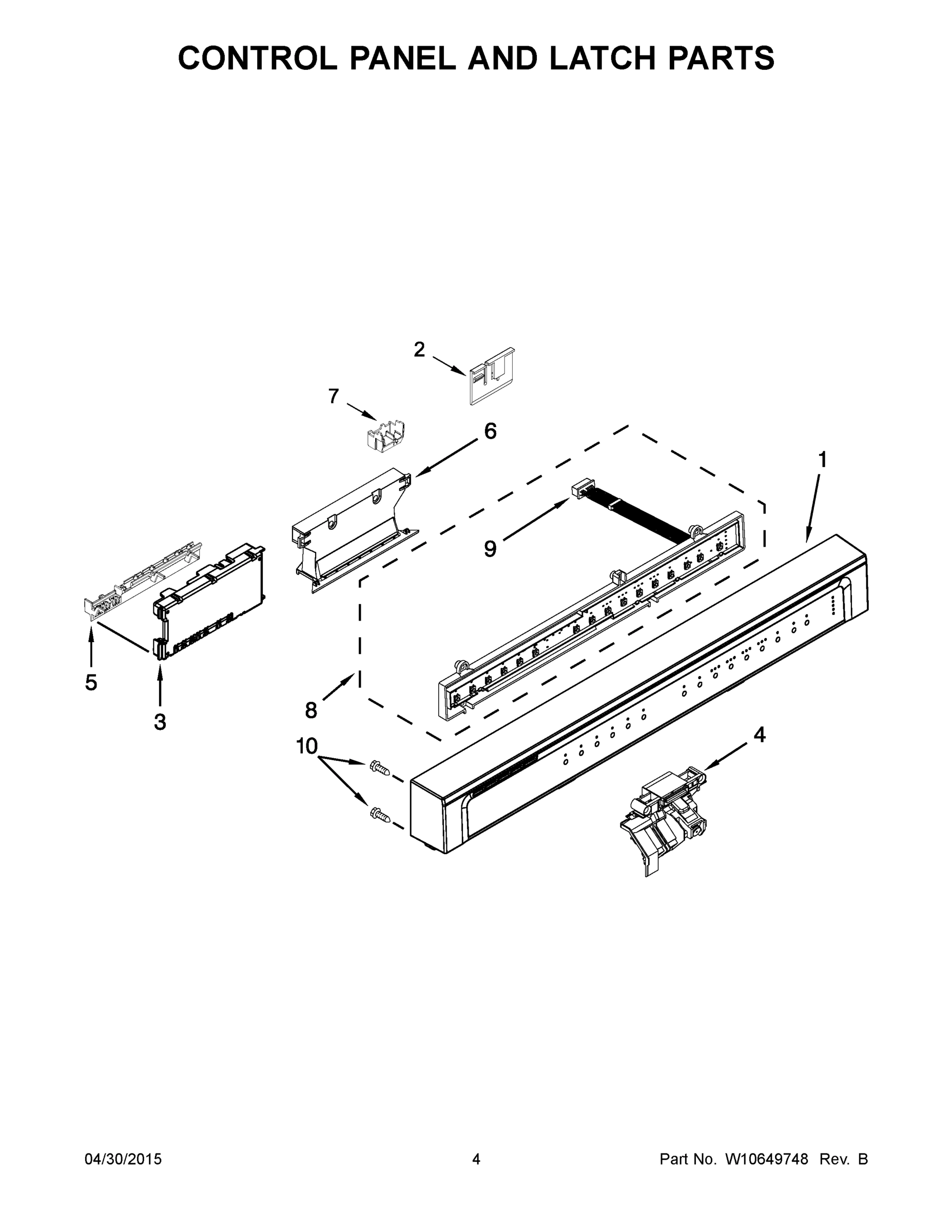 03 - CONTROL PANEL AND LATCH PARTS