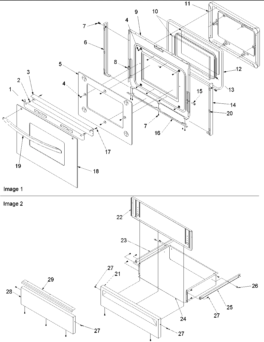 07 - OVEN DOOR AND STORAGE DRAWER