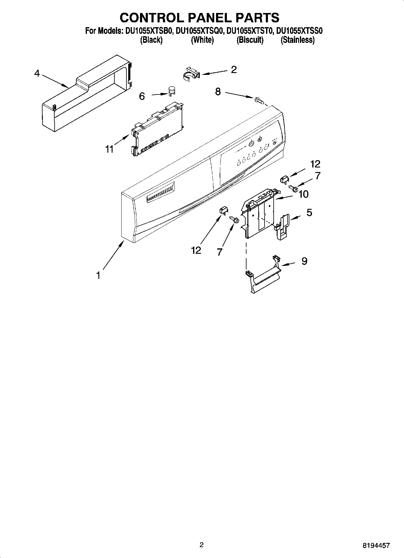 02 - CONTROL PANEL PARTS