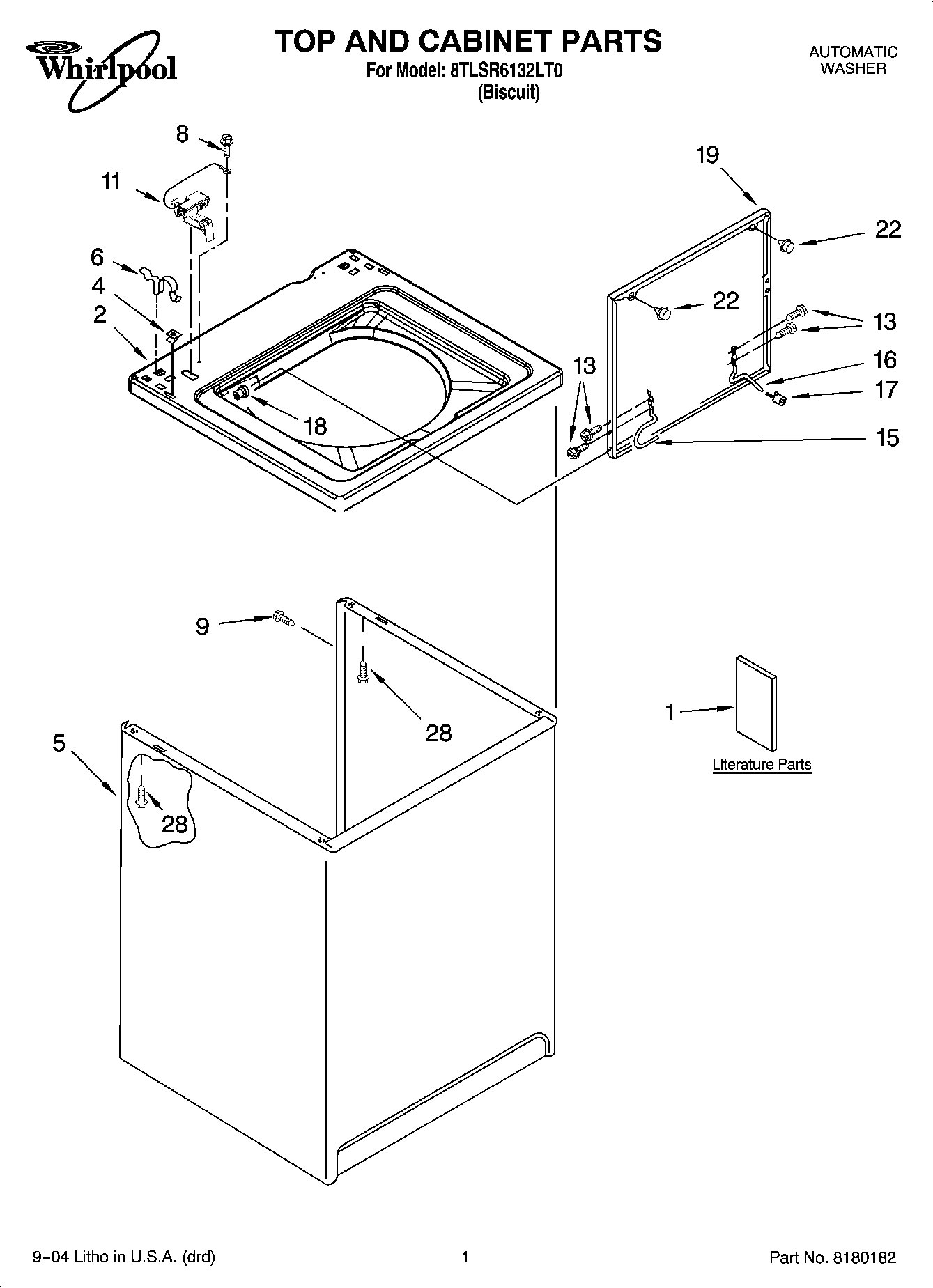 01 - TOP AND CABINET PARTS