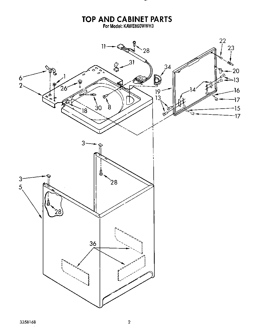 02 - TOP AND CABINET, LIT/OPTIONAL