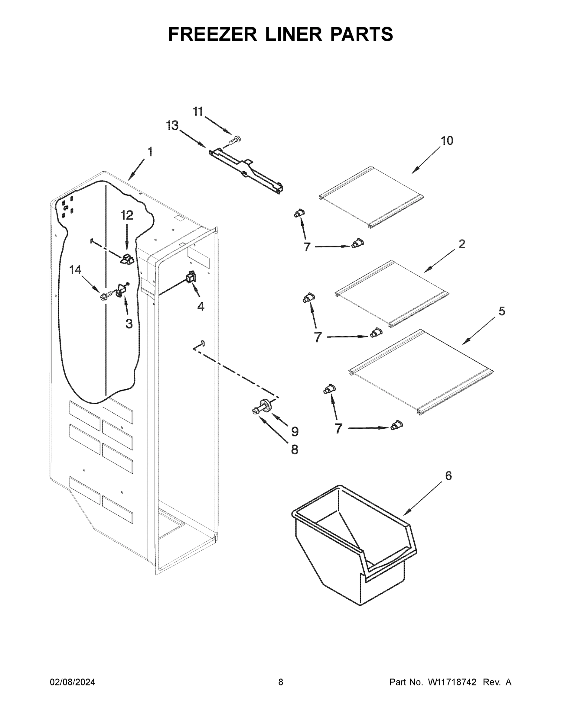 05 - FREEZER LINER PARTS