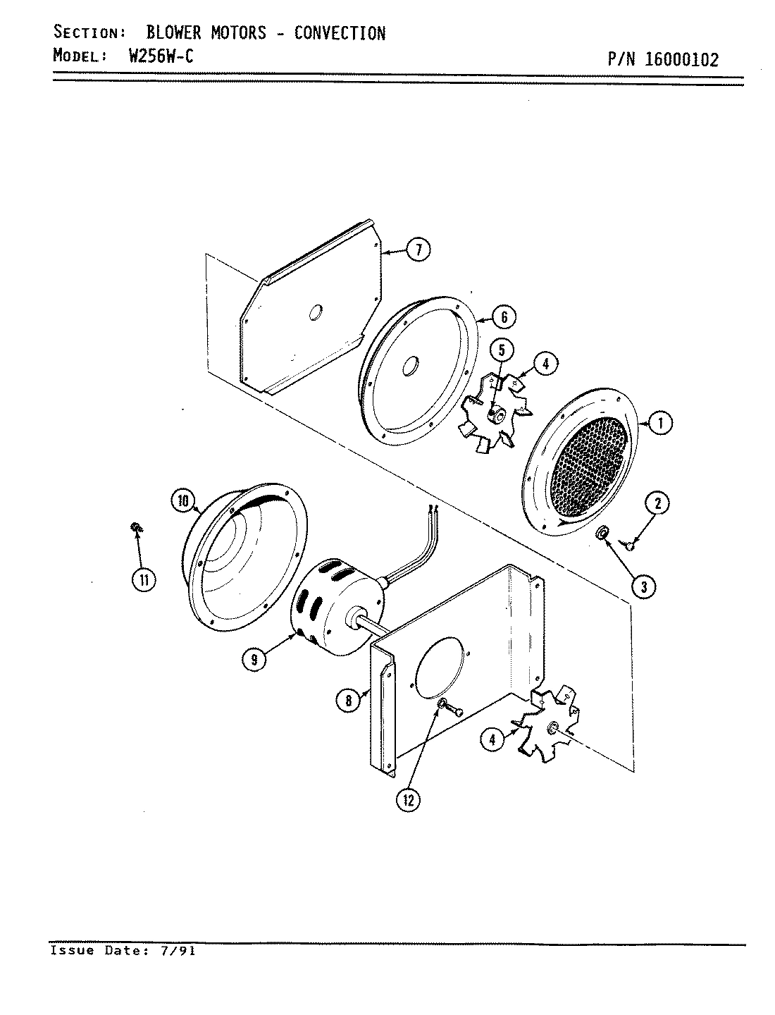02 - BLOWER MOTOR/CONVECTION (W256W-C)