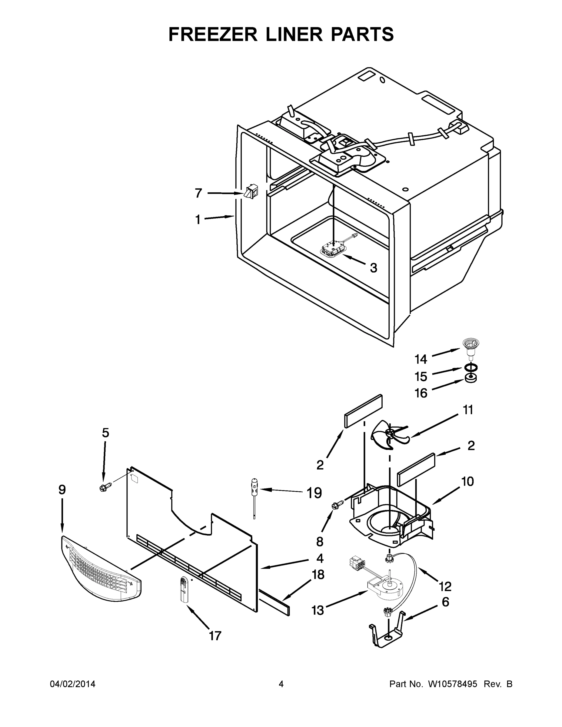 03 - FREEZER LINER PARTS