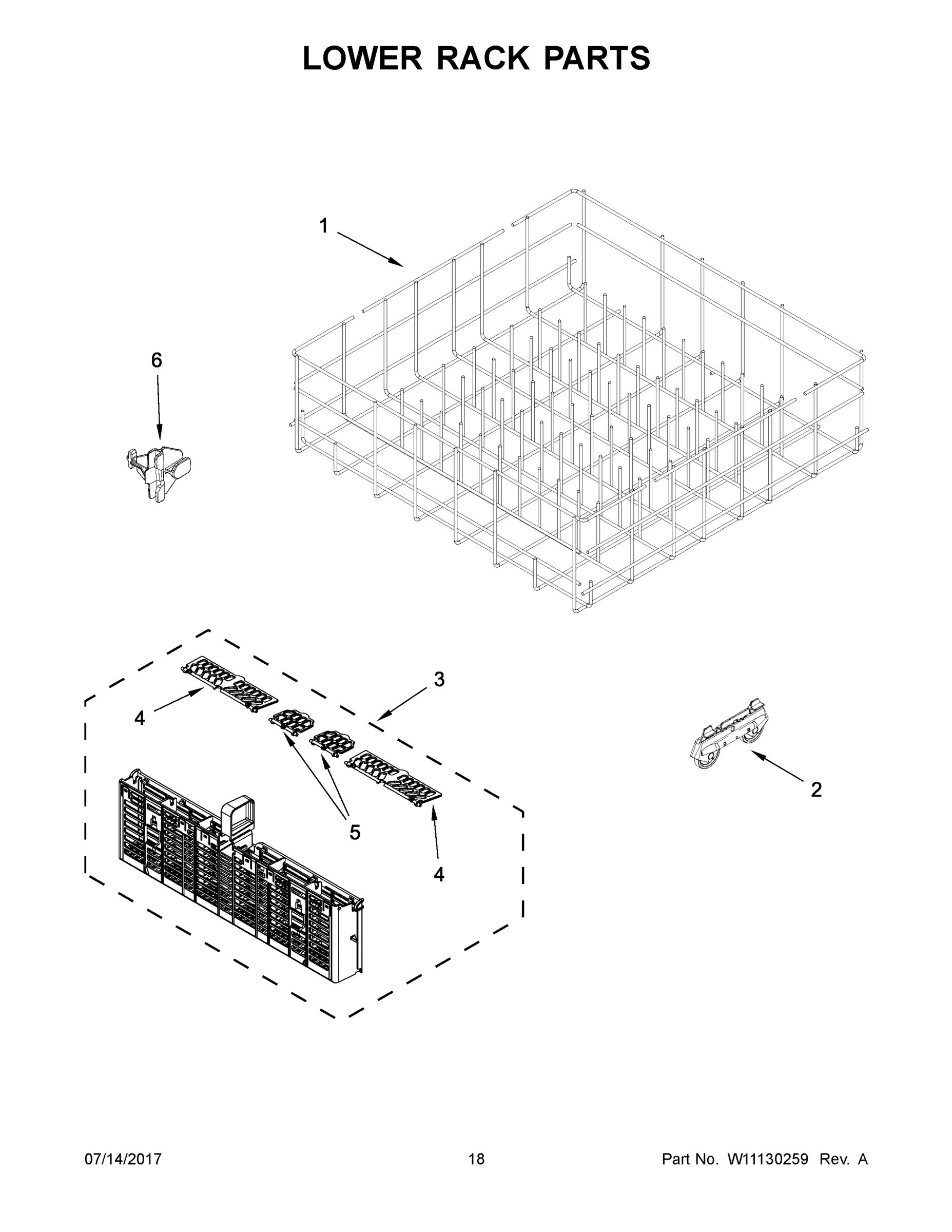 10 - LOWER RACK PARTS