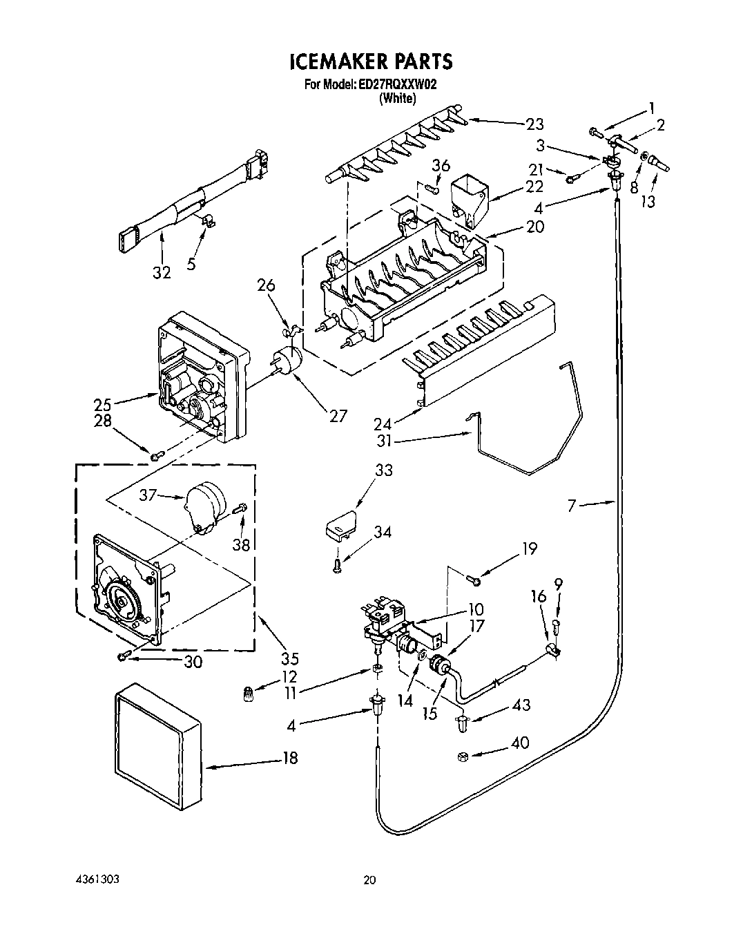 13 - ICE MAKER, LIT/OPTIONAL