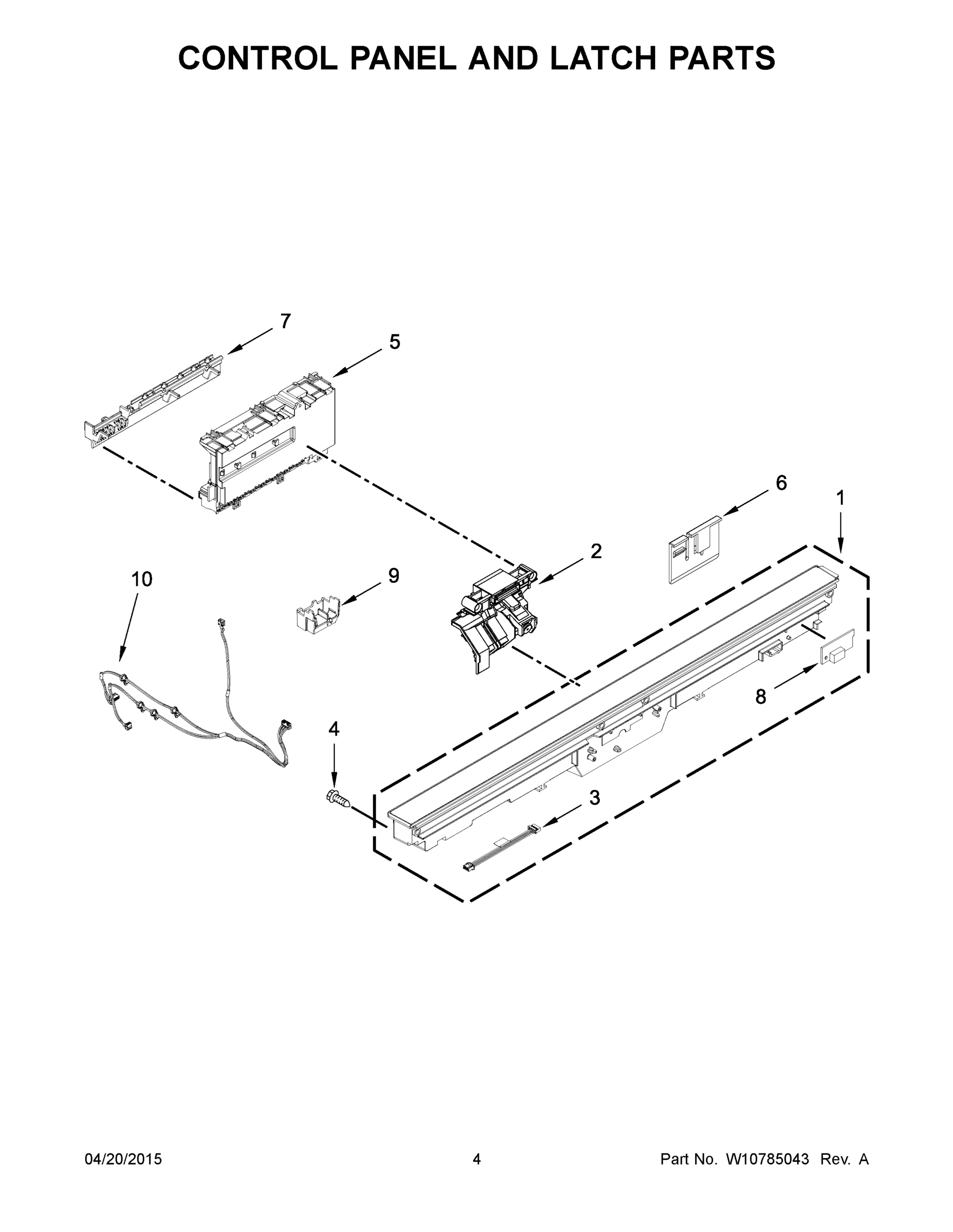 03 - CONTROL PANEL AND LATCH PARTS