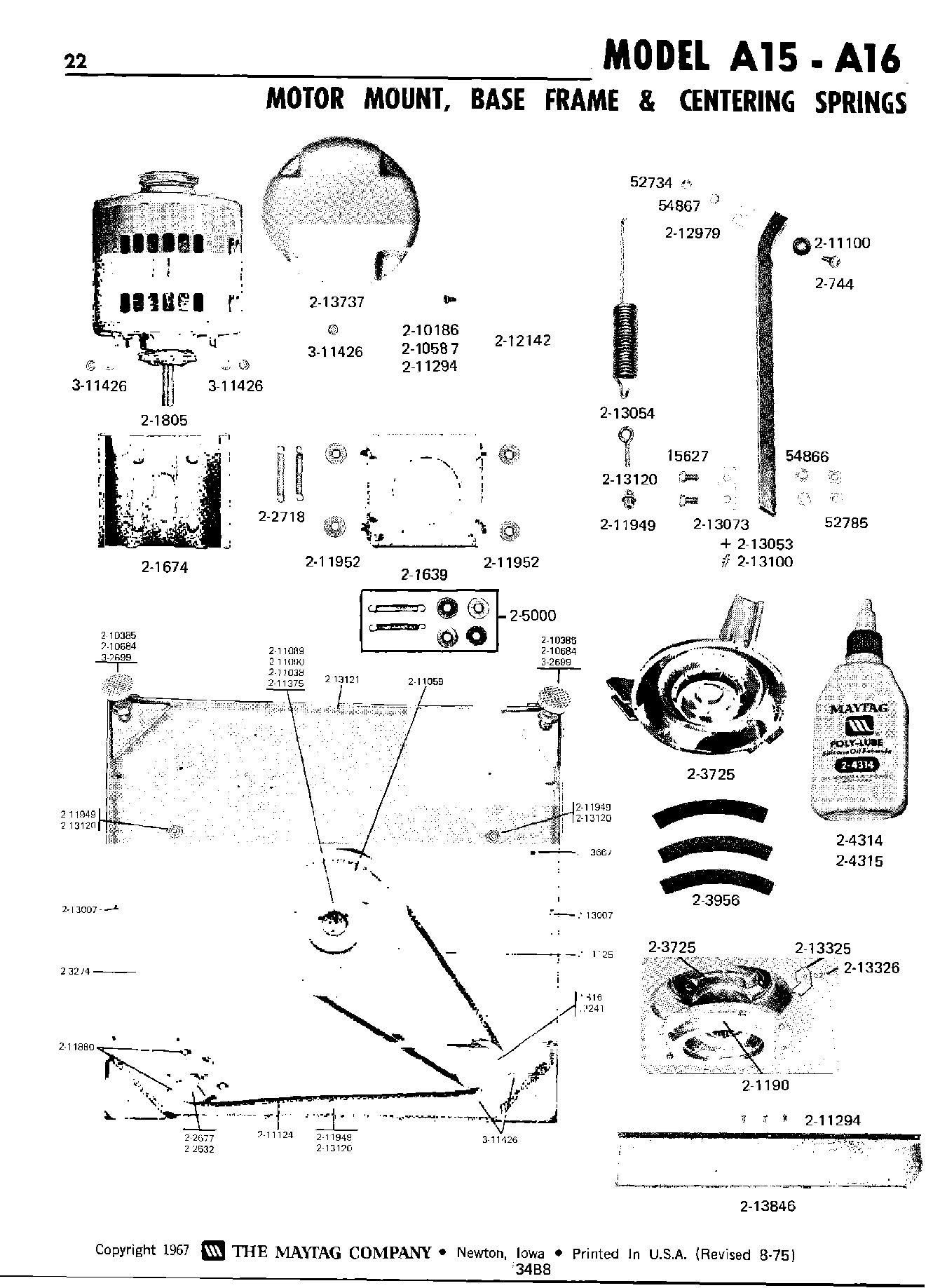 07 - MOTOR MOUNT, BASE FRAME & CENTERING SPRS