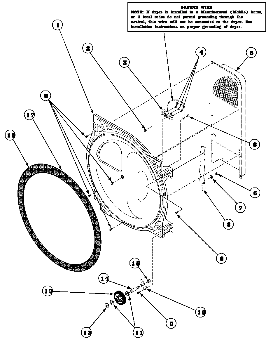 16 - REAR BLKHD/FELT SEAL/CYL ROLLER & TERM