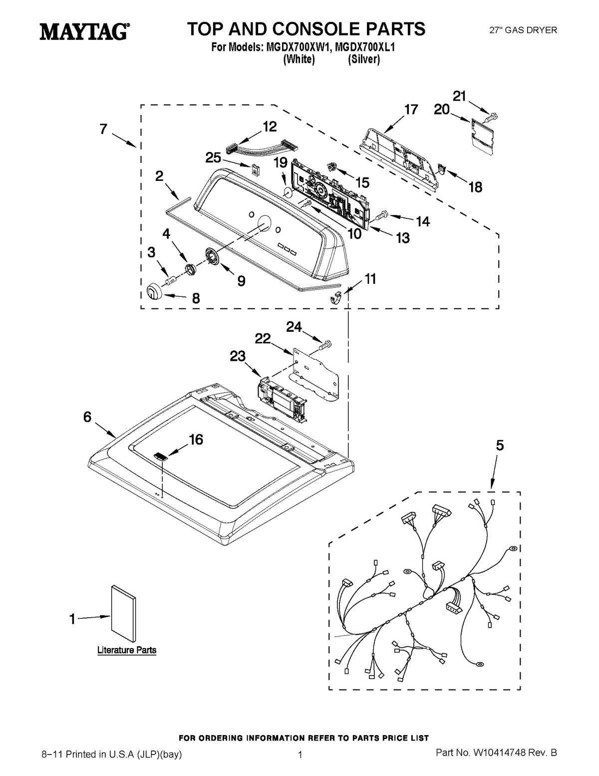 01 - TOP AND CONSOLE PARTS