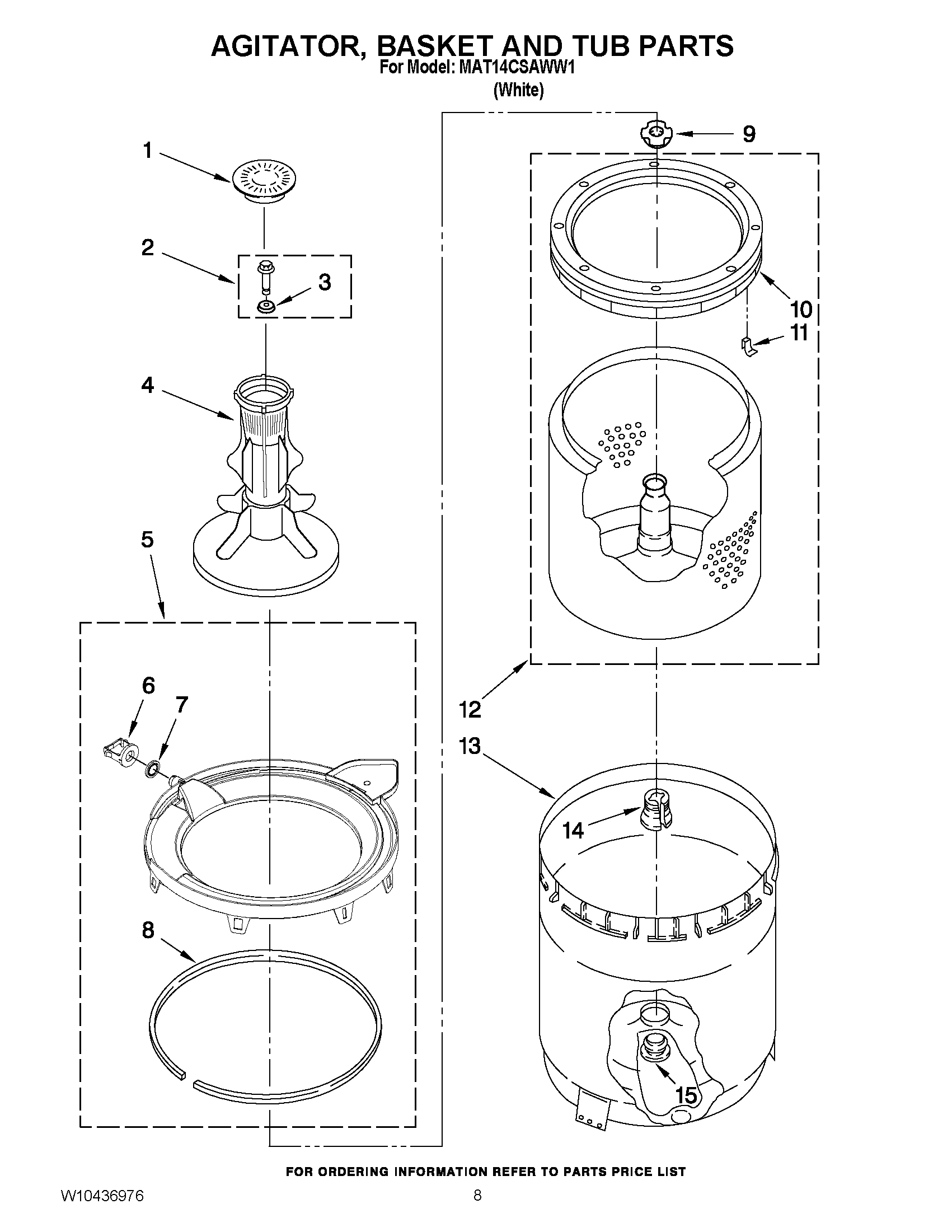 05 - AGITATOR, BASKET AND TUB PARTS