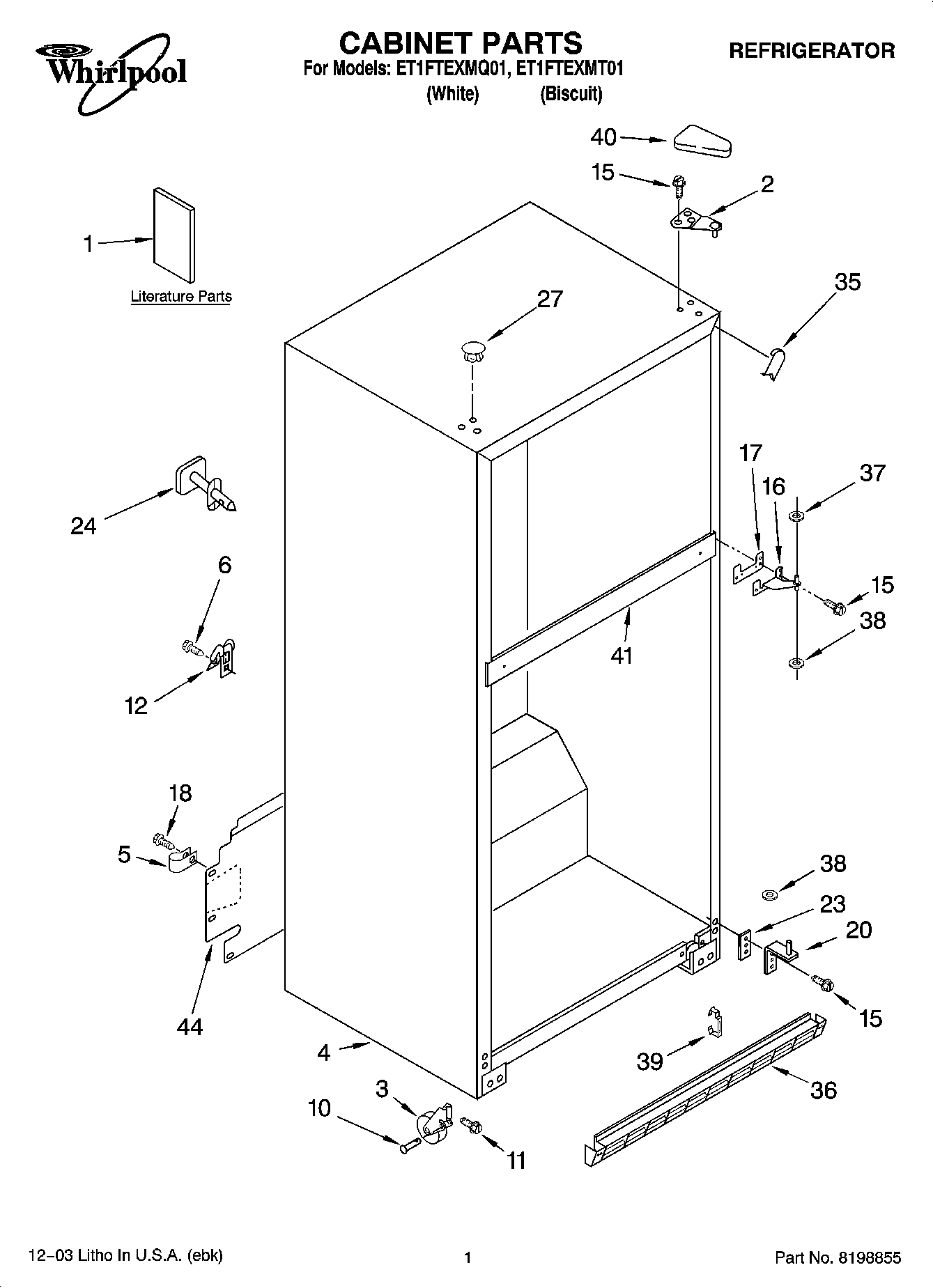 01 - CABINET PARTS