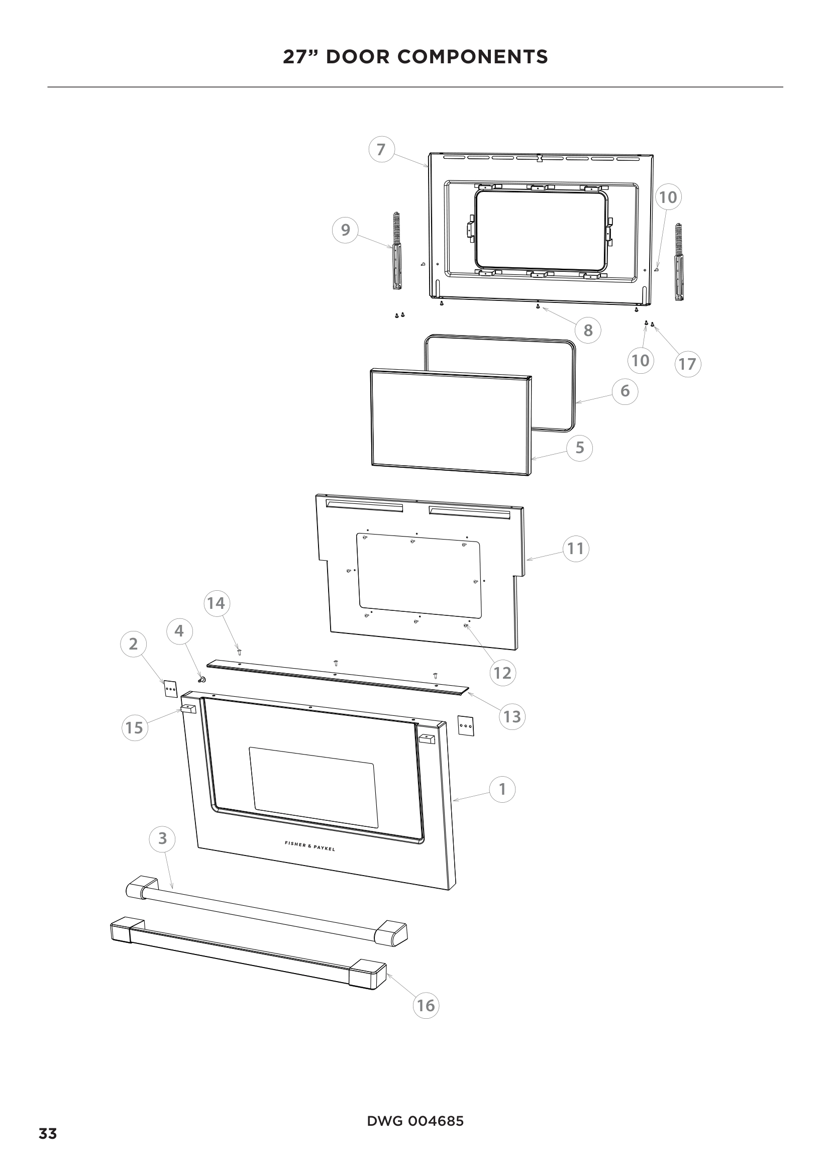 27” DOOR COMPONENTS