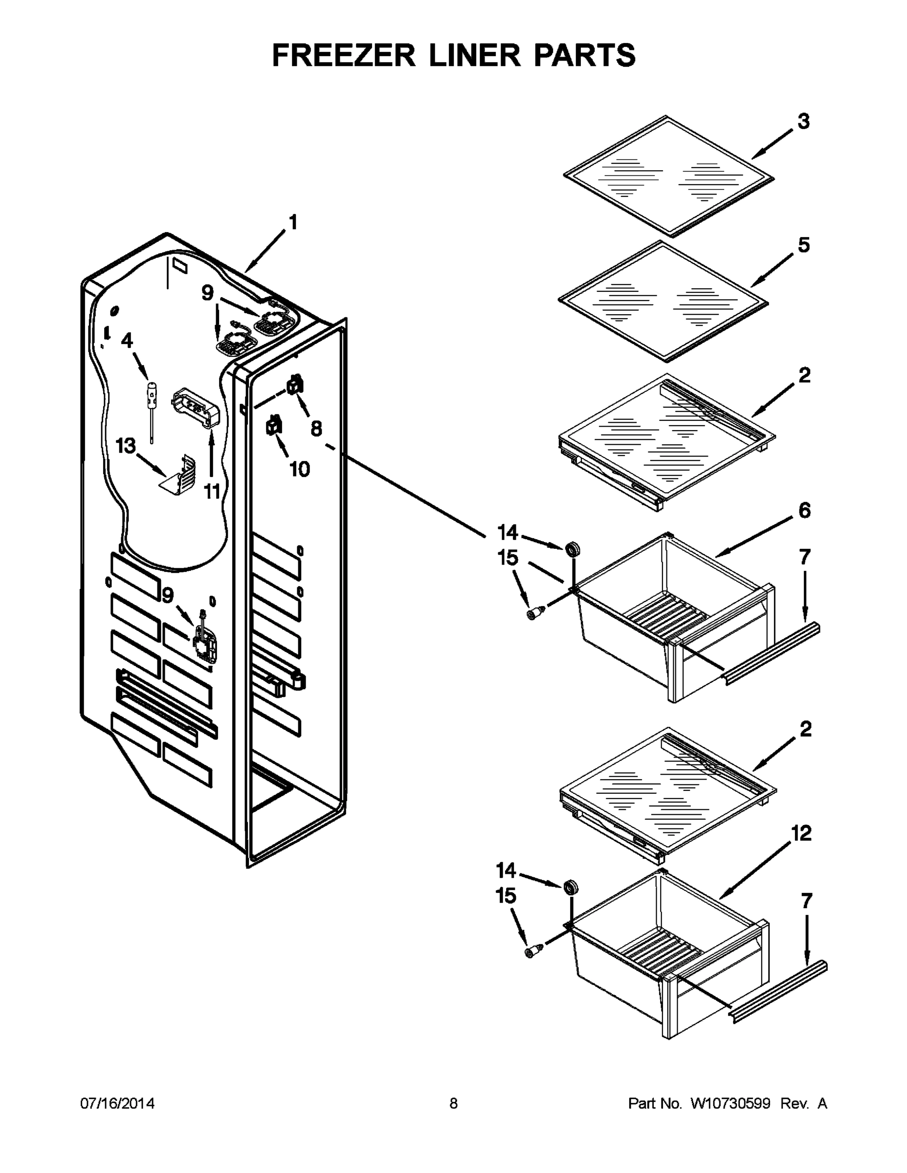 05 - FREEZER LINER PARTS