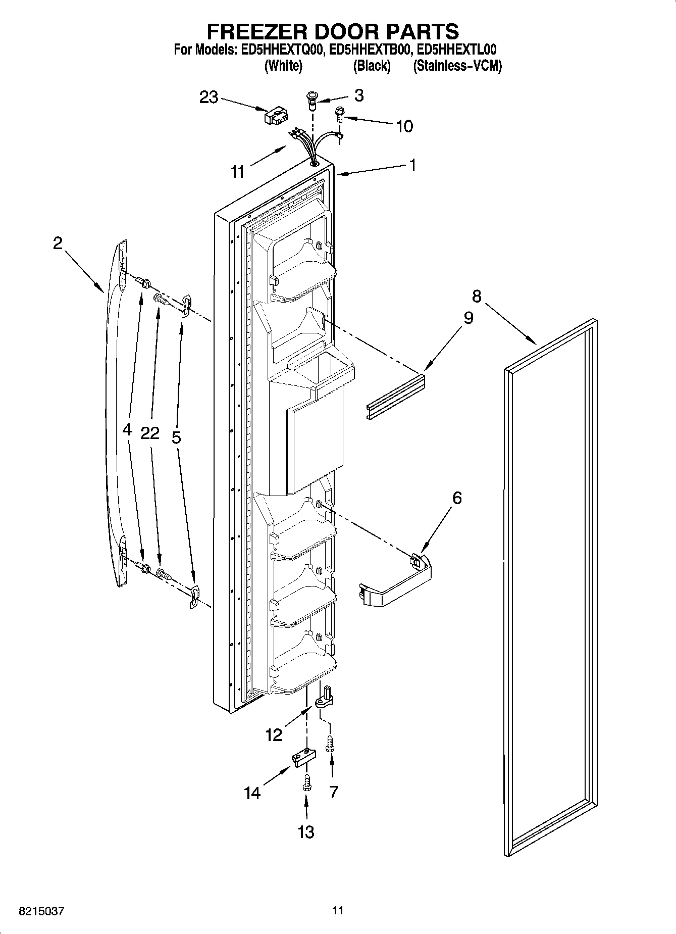 07 - FREEZER DOOR PARTS