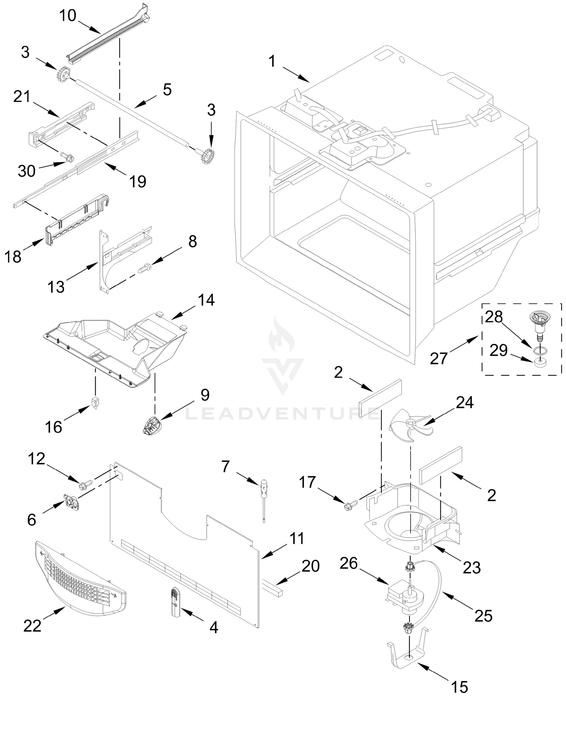 FREEZER LINER PARTS