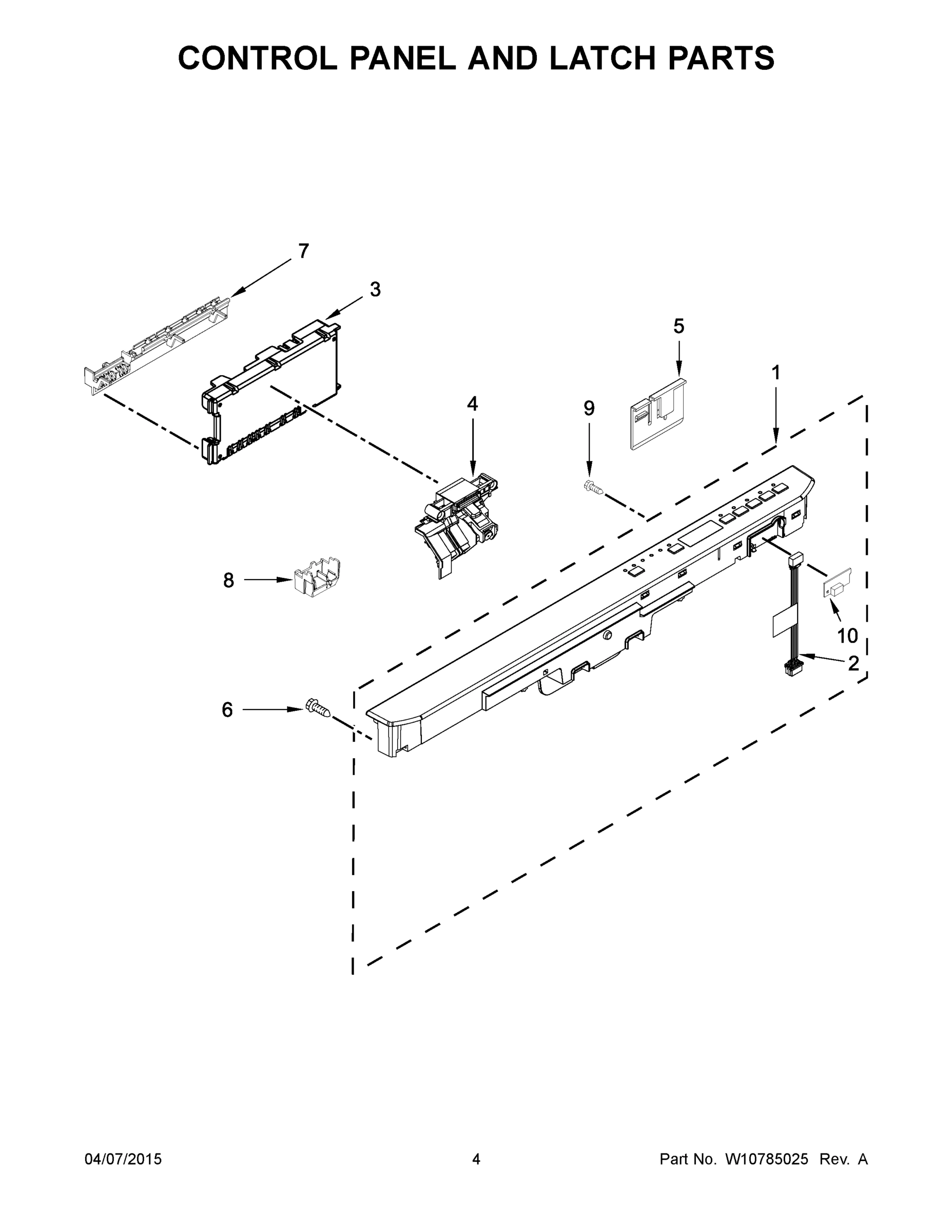 03 - CONTROL PANEL AND LATCH PARTS