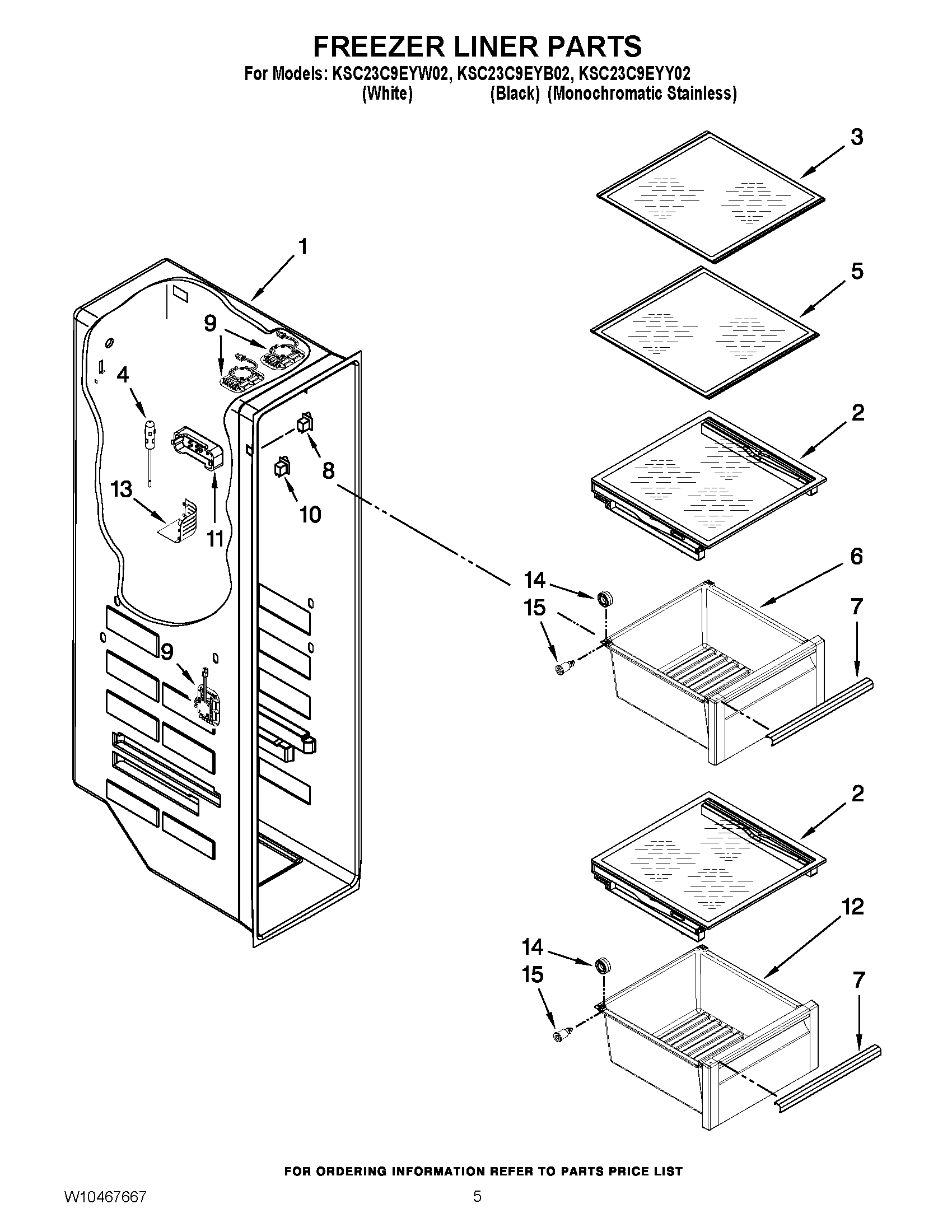 04 - FREEZER LINER PARTS