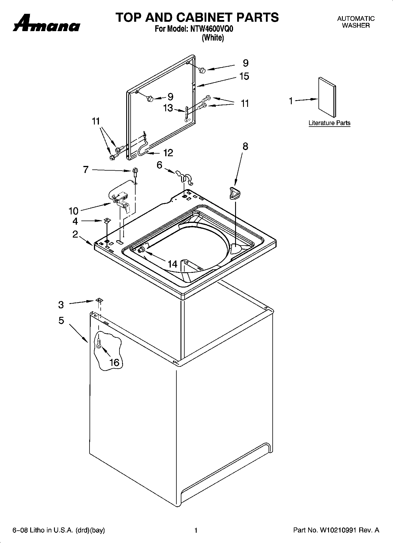 01 - TOP AND CABINET PARTS