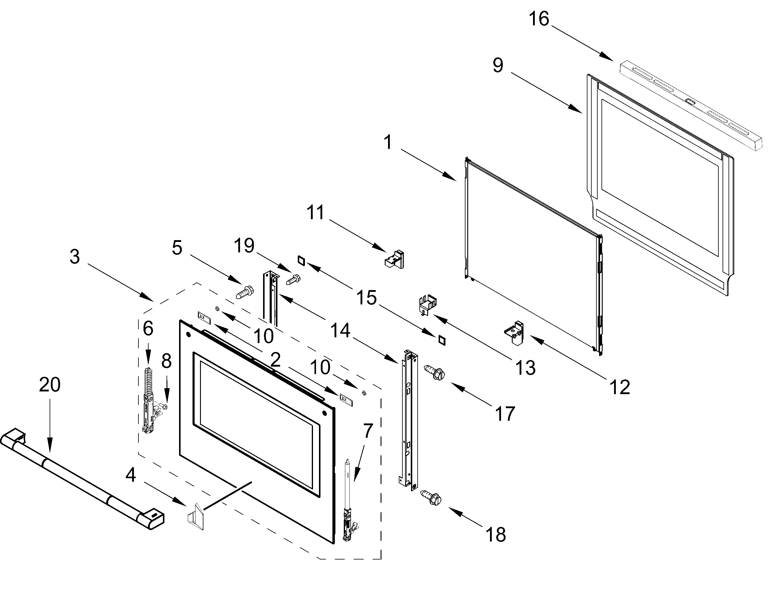 OVEN DOOR PARTS