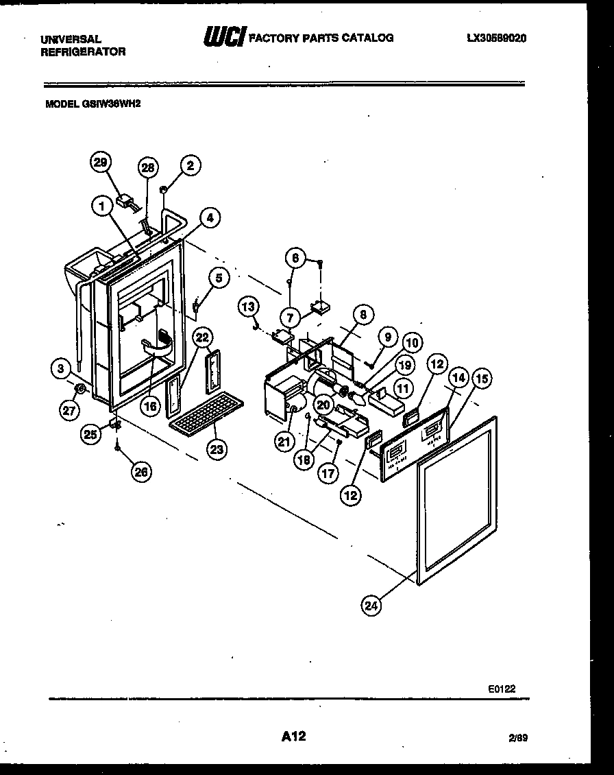 07 - ICE DOOR, DISPENSER AND WATER TANKS
