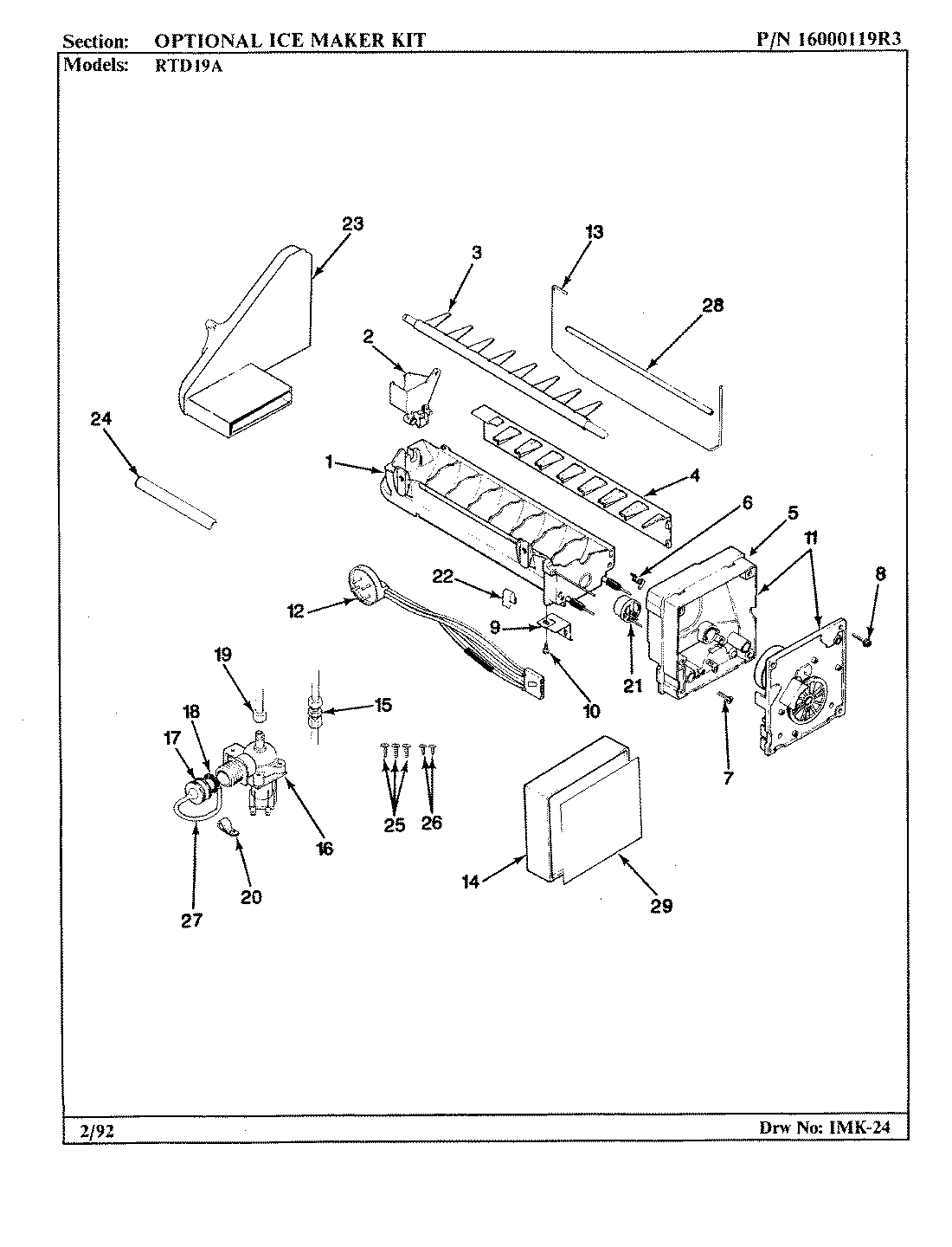 05 - OPTIONAL ICE MAKER KIT