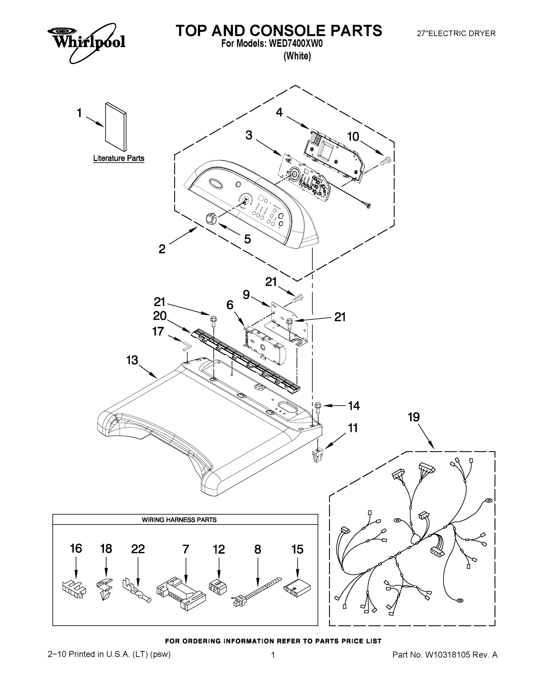 01 - TOP AND CONSOLE PARTS