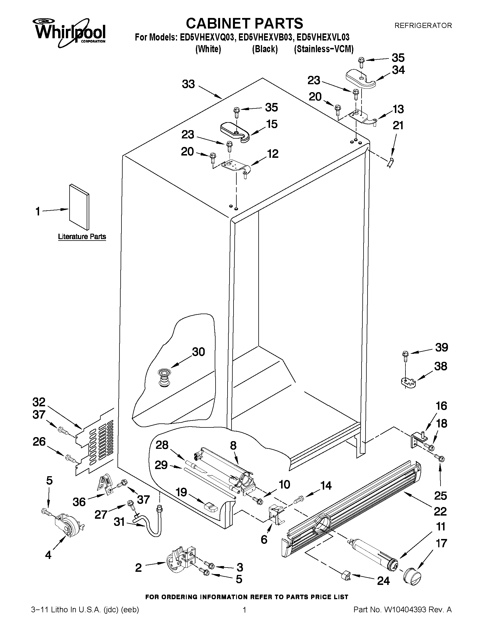 01 - CABINET PARTS