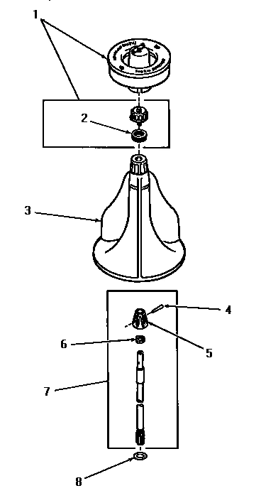 07 - AGITATOR, SHAFT & FABRIC SOFTENER DISP