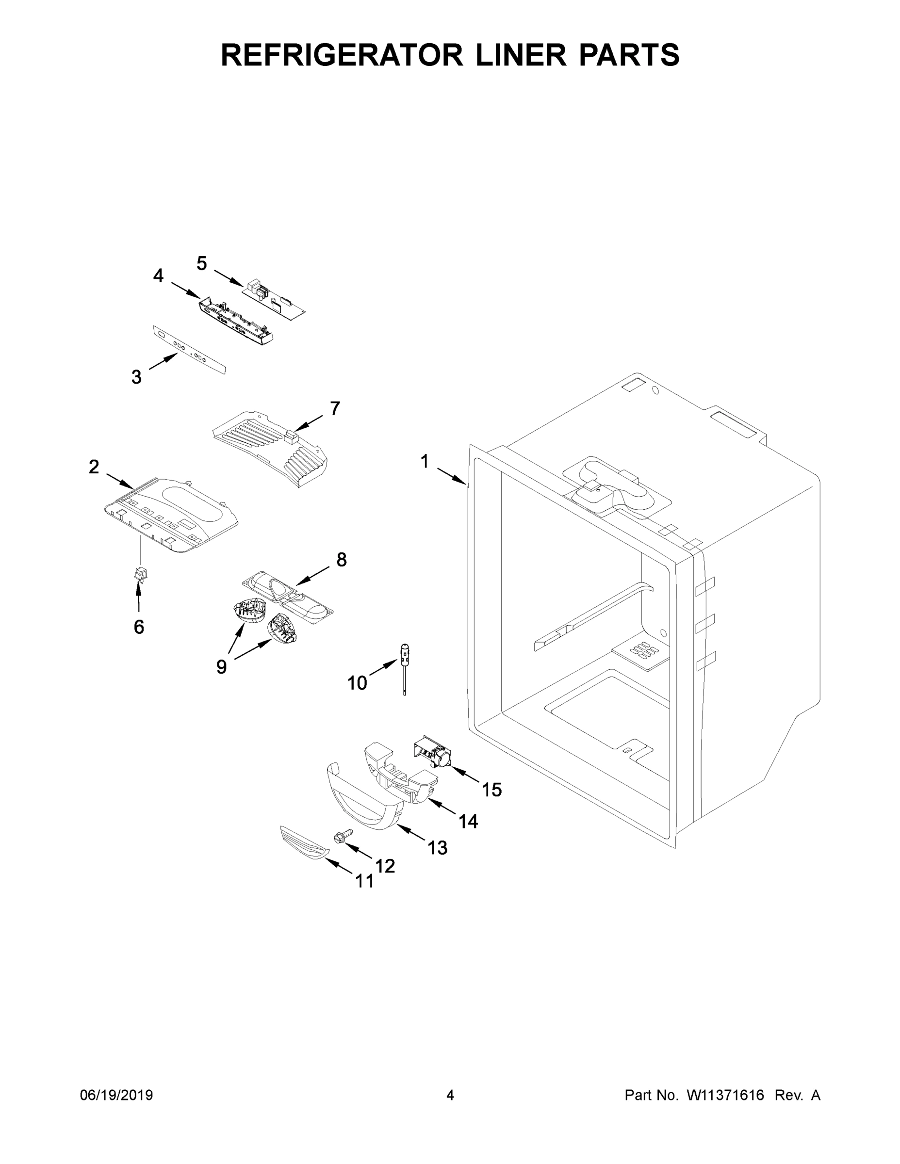 03 - REFRIGERATOR LINER PARTS
