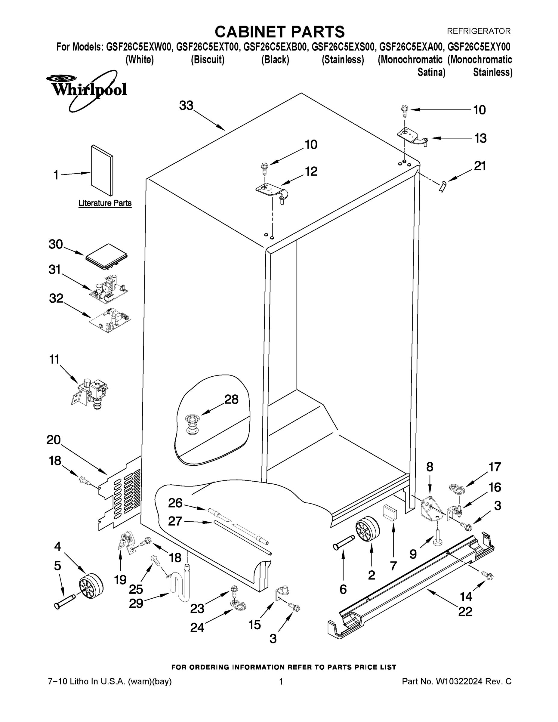 01 - CABINET PARTS