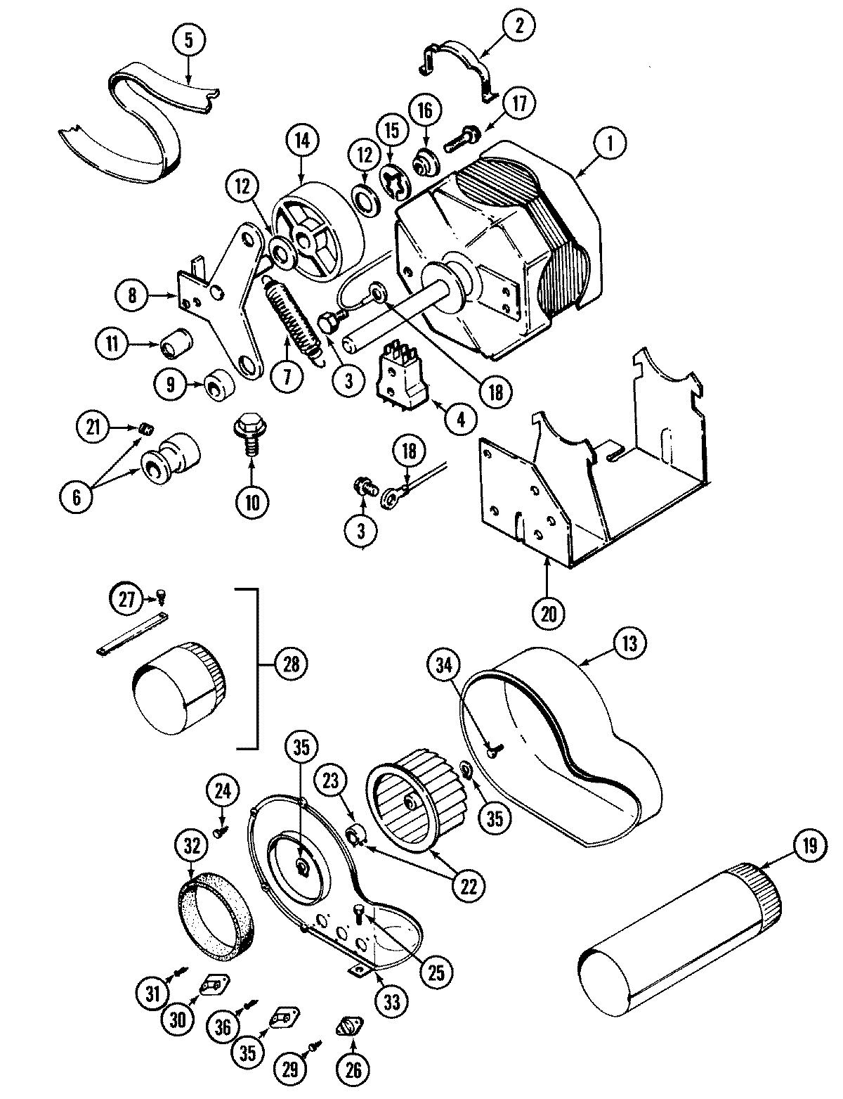 11 - MOTOR-DRYER & BLOWER (LSE9904ACM)