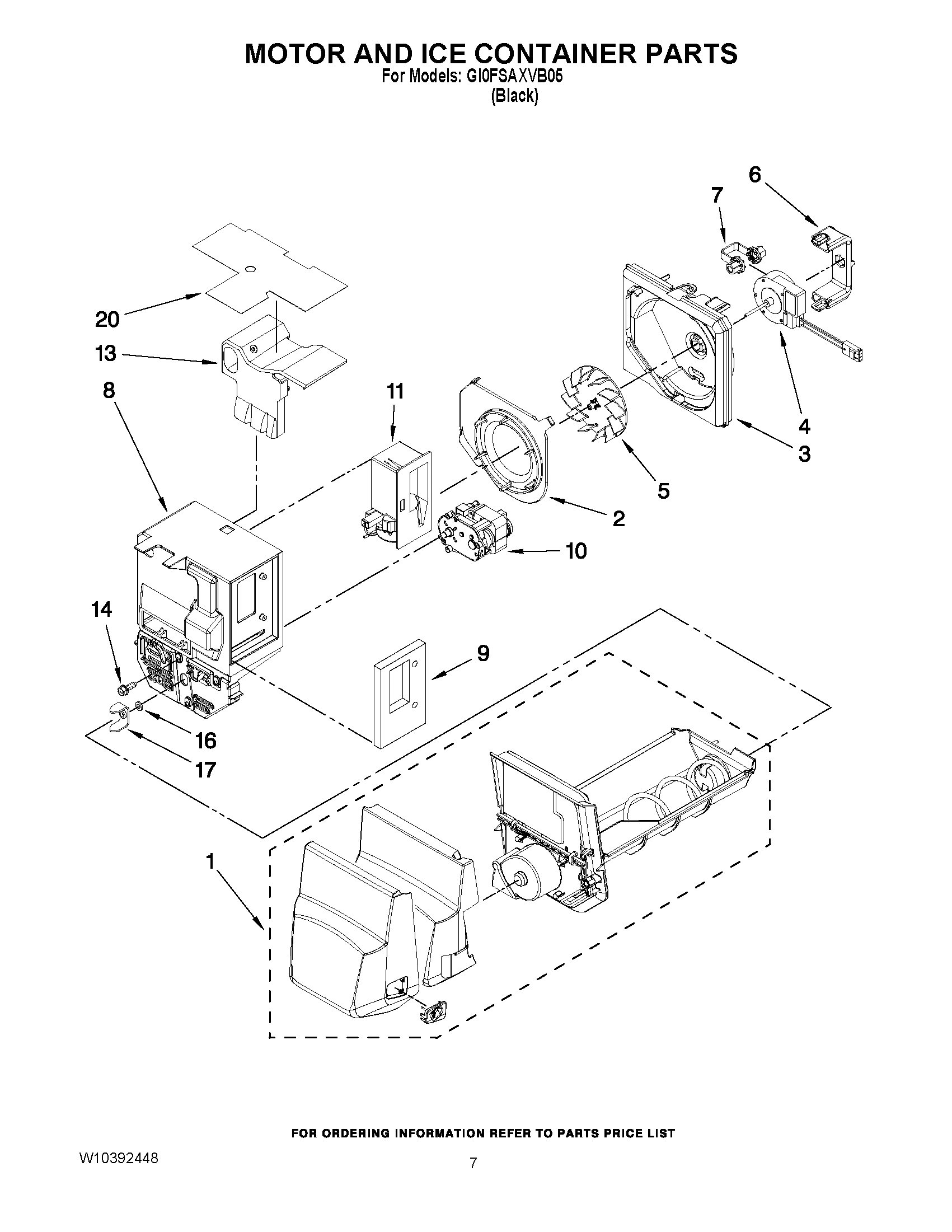 04 - MOTOR AND ICE CONTAINER PARTS